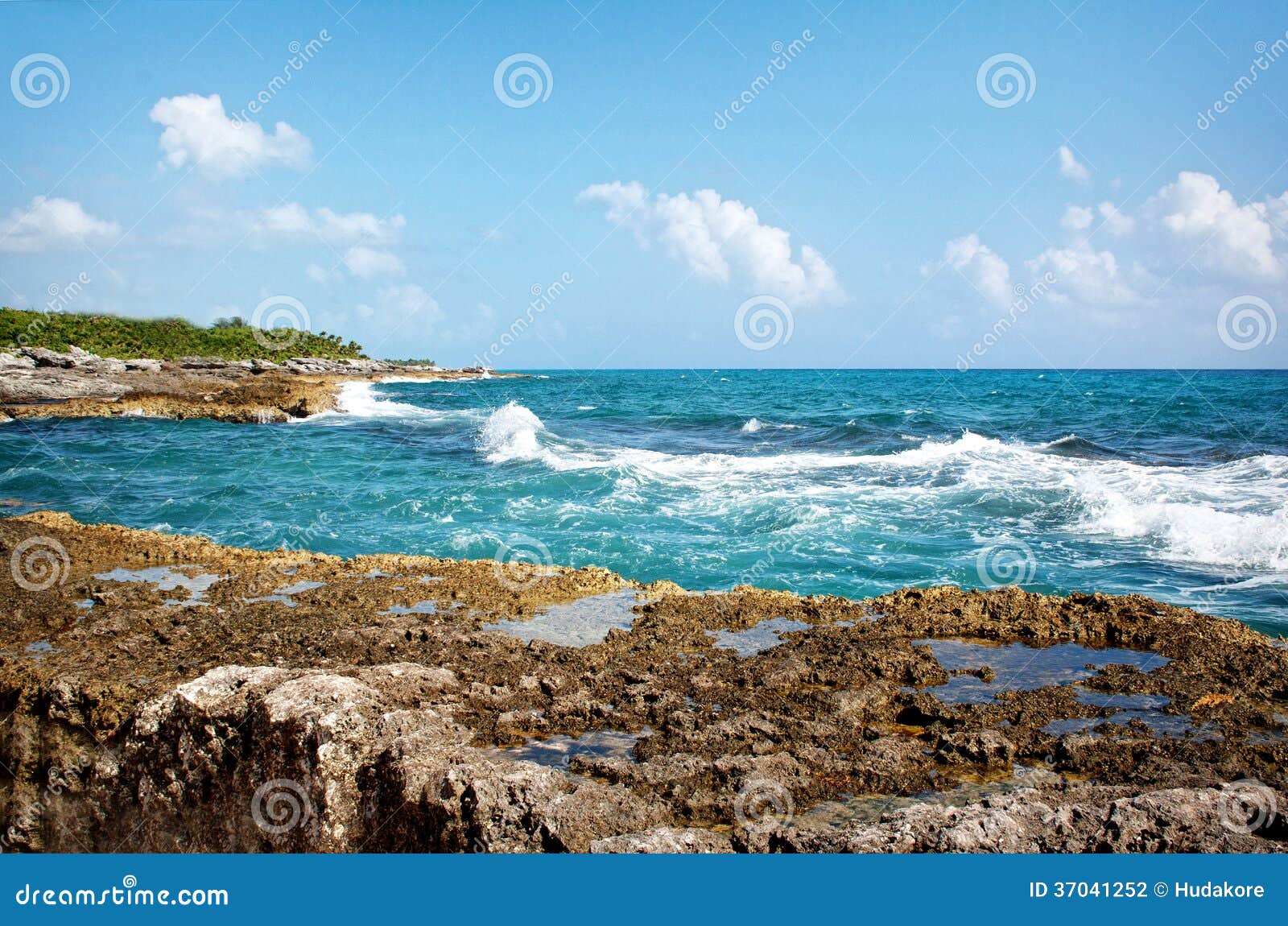 Atlantic Ocean from a Mexican Resort Stock Photo Image of tropic