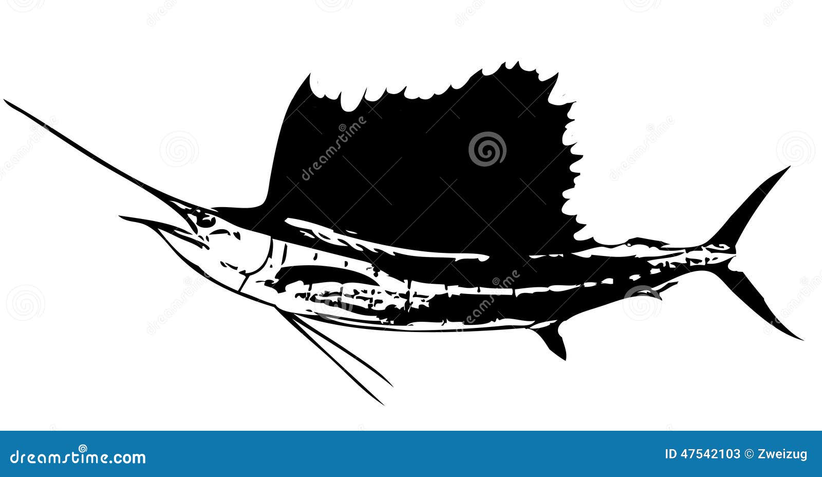 Atlantic Sailfish Fish IV. Vector Stock Vector - Image ...