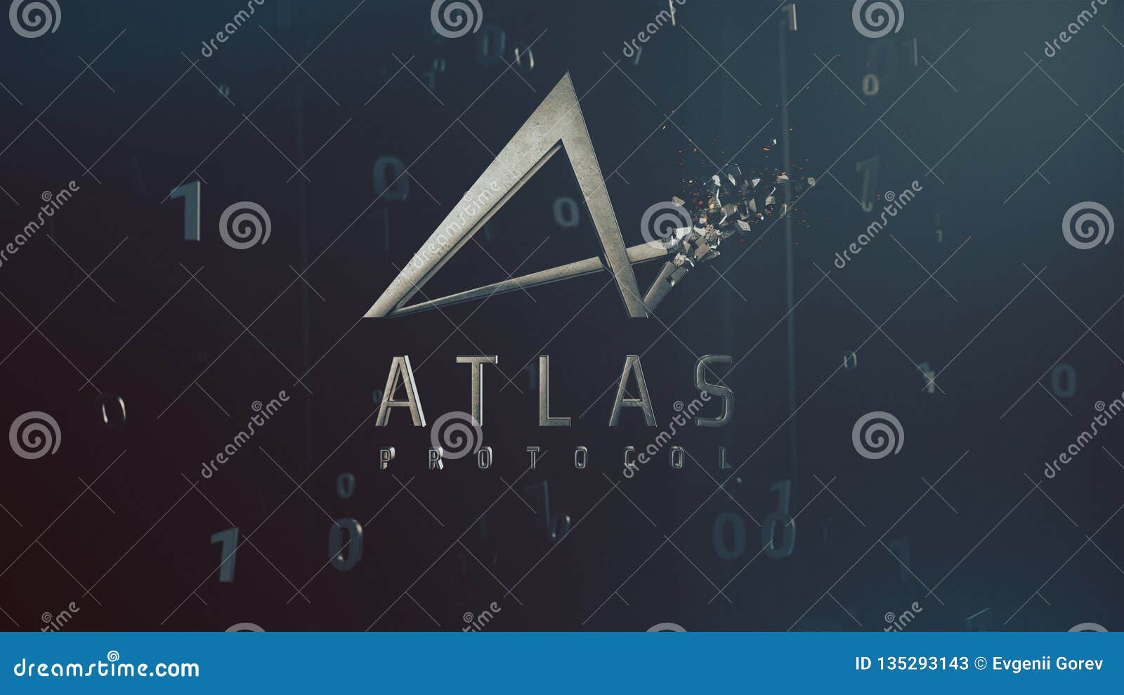 Atlas Protocol Cryptocurrency 3d Illustration Stock Image ...