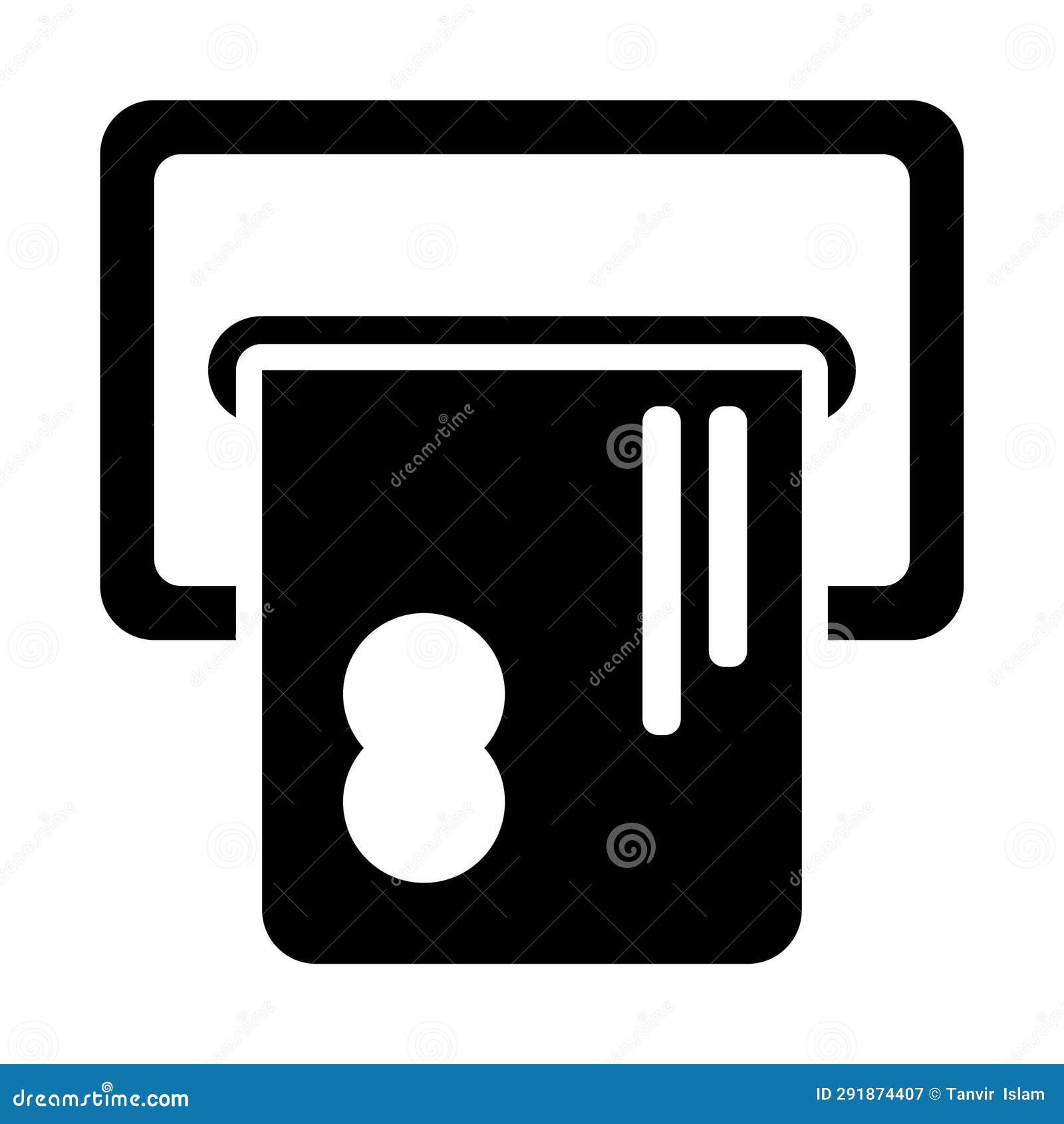 Atm Card Slot Icon stock vector. Illustration of designed 291874407