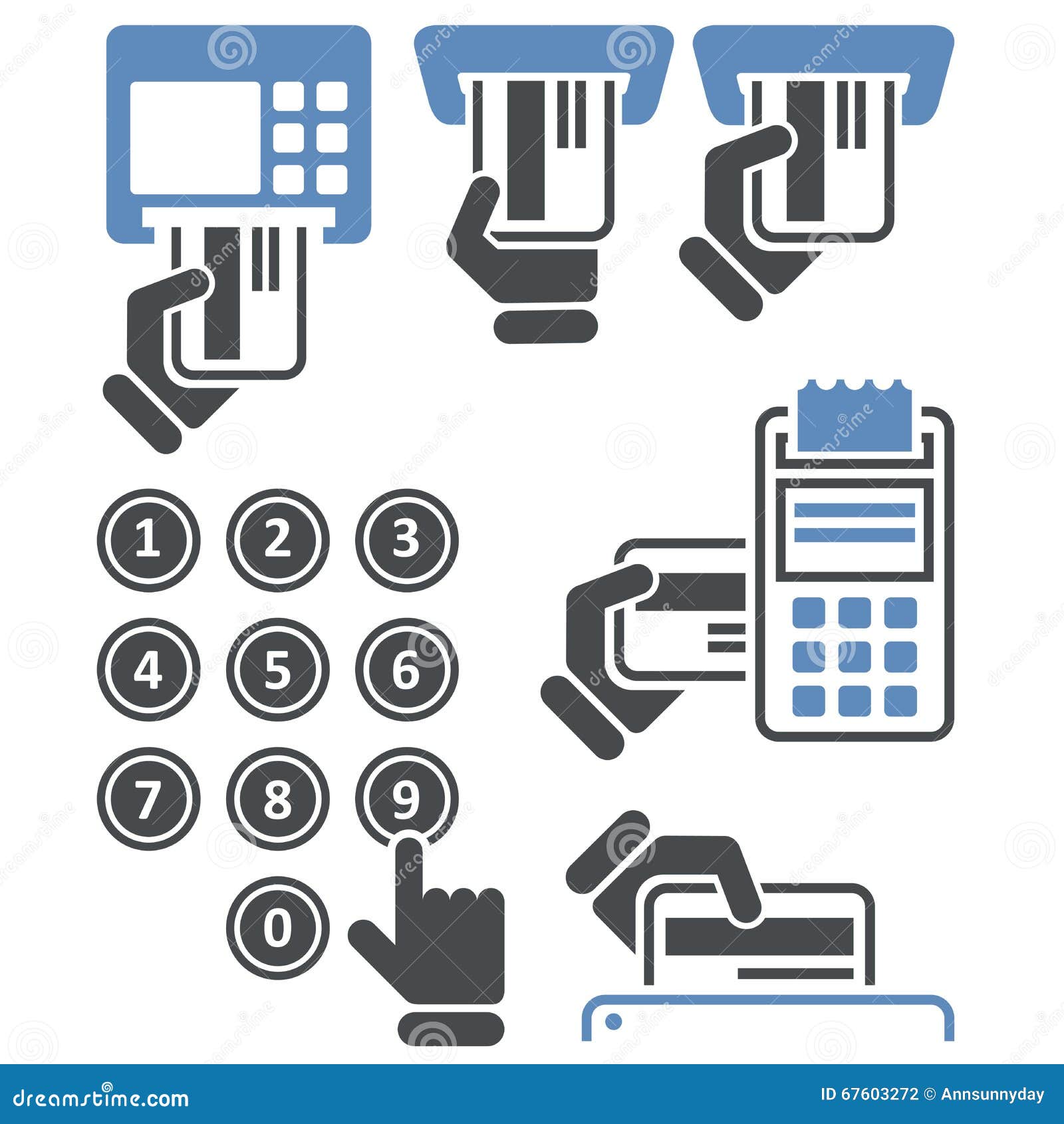atm keypad and pos-terminal - credit card payment