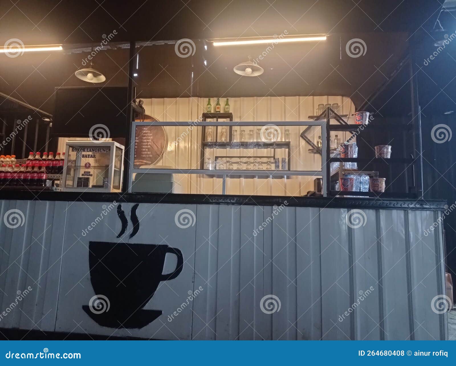 The Atmosphere of a Coffee Shop in a Village Stock Photo Image of