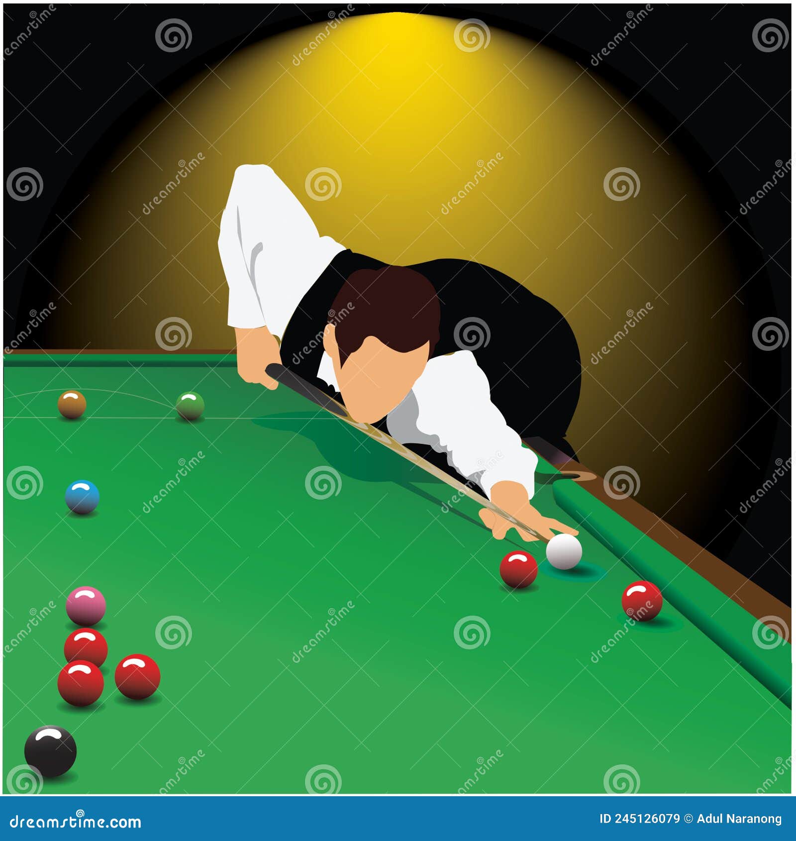 Played snooker stock vector