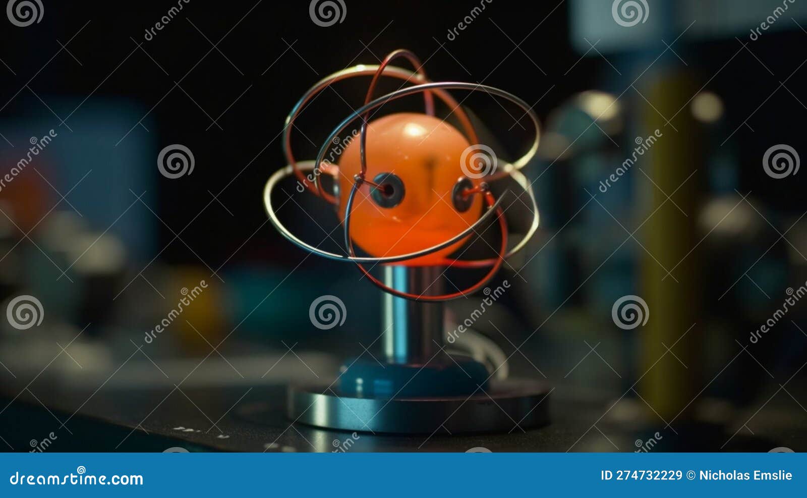 atom close up background wallpaper for powerpoint and presentations ai generated