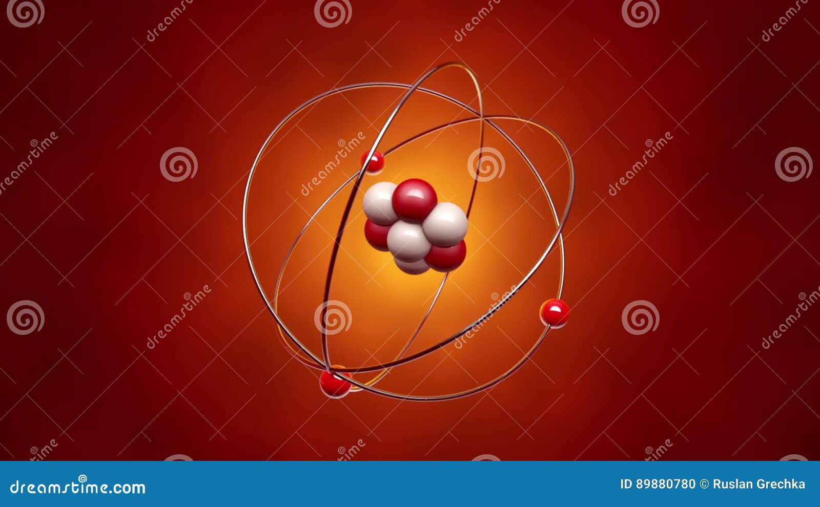 Atom. 3D animation stock footage. Video of energy, fusion - 89880780