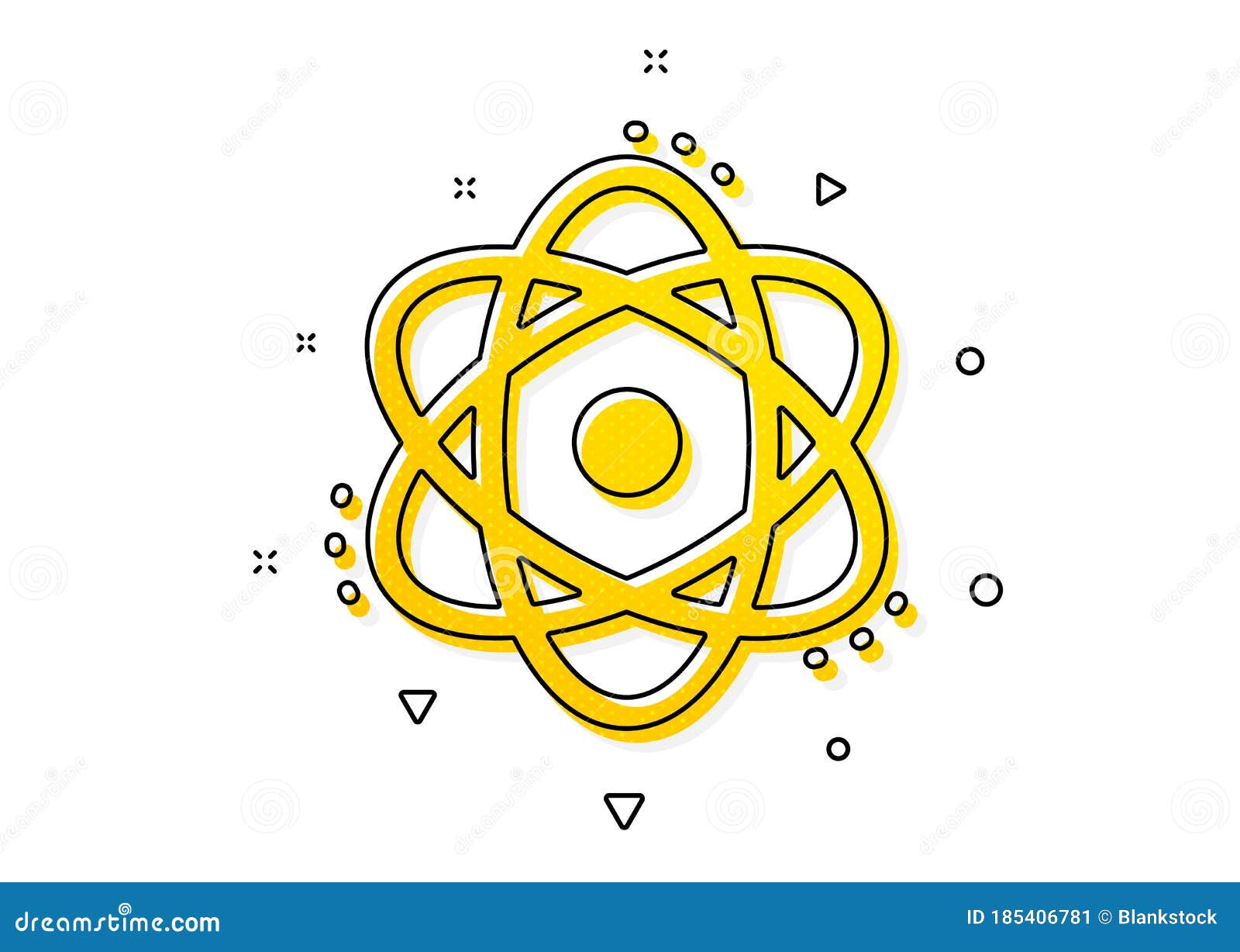 Atom Icon. Energy Sign. Chemical Element. Vector Stock Vector -  Illustration of electrons, symbol: 185406781, image size:1600x1228