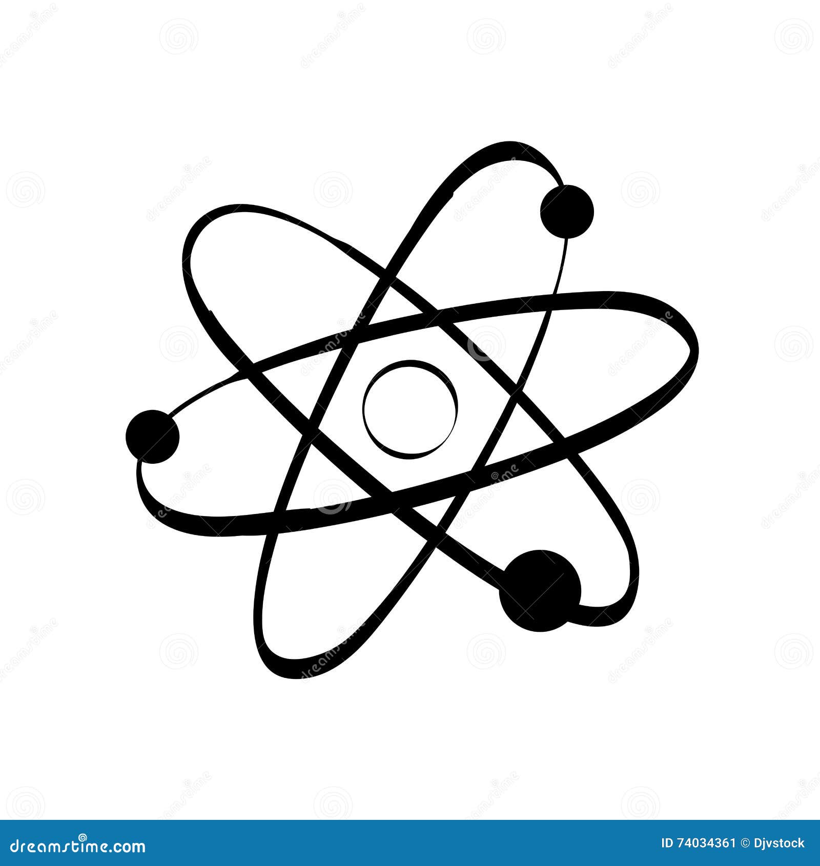 Atom Icon. Science Design. Vector Graphic Stock Illustration
