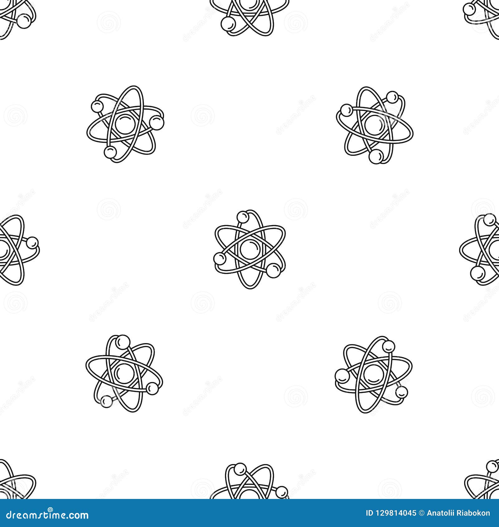 Atom Pattern Seamless Vector Stock Vector Illustration of element