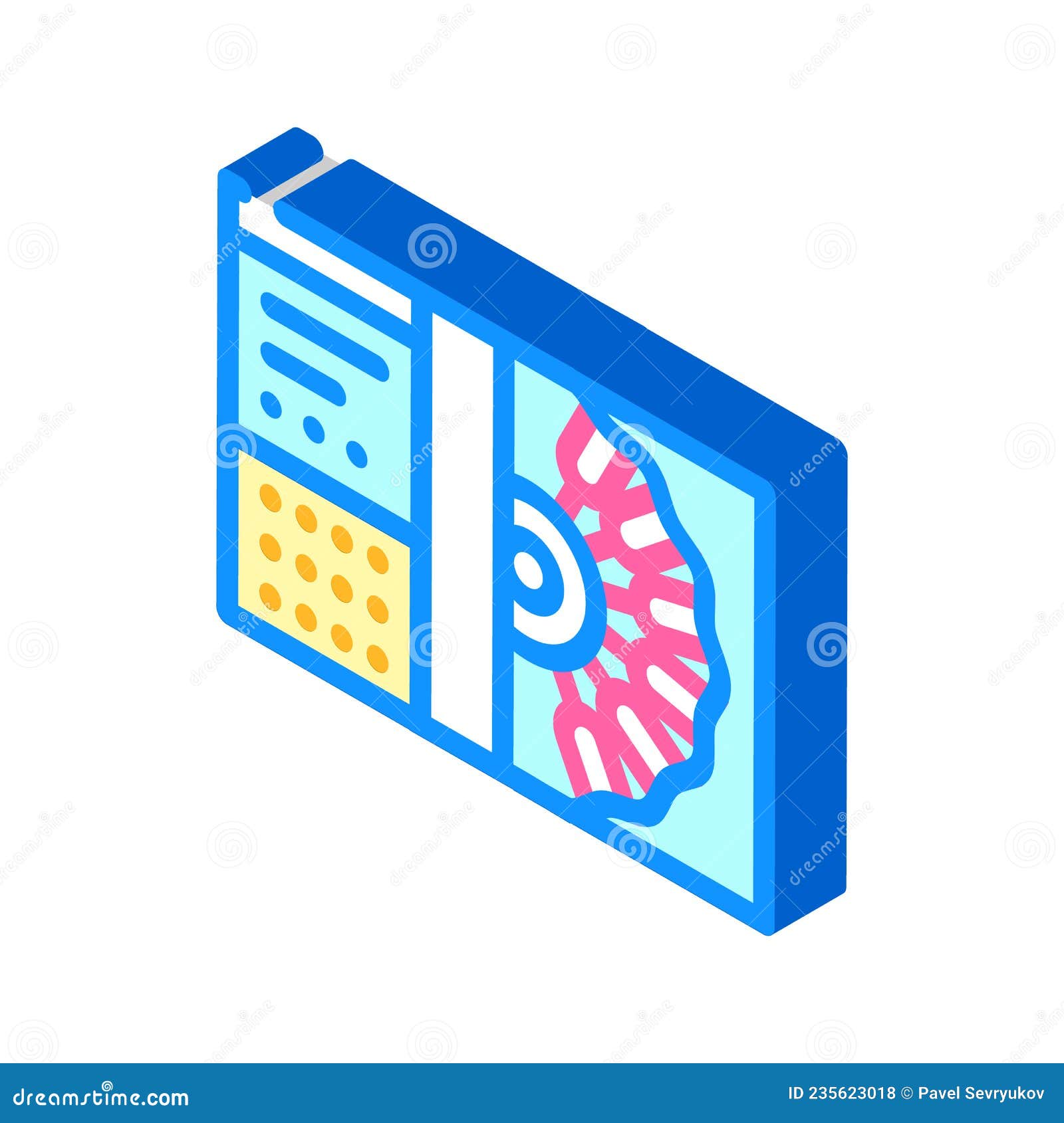 Atomic Absorption Spectrometer Isometric Icon Vector Illustration Stock
