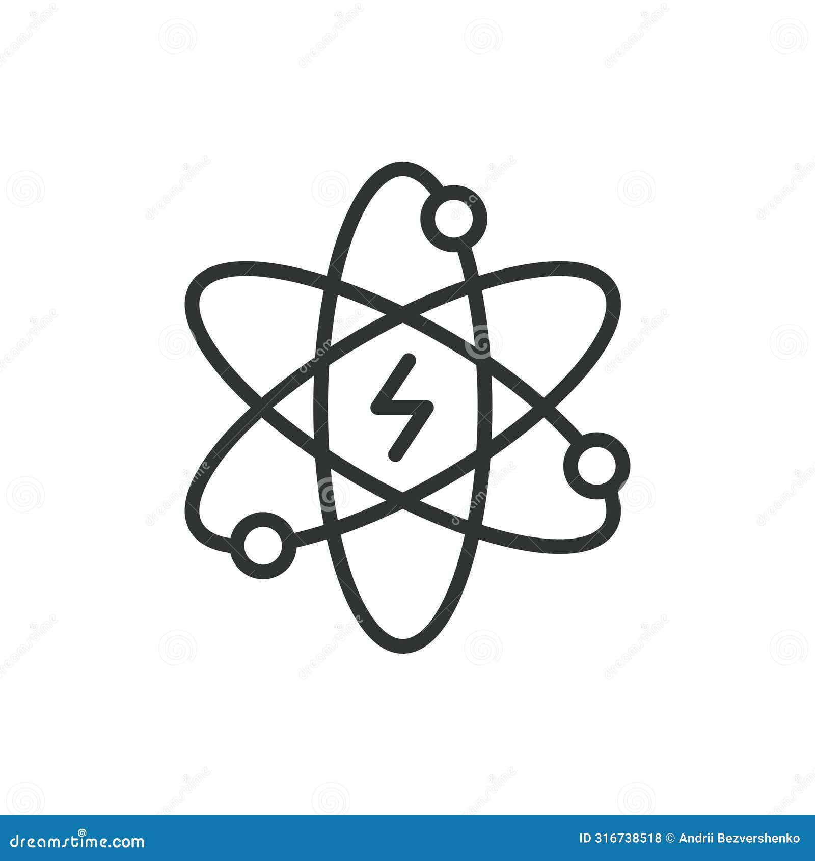 atomic energy, in line . atomic energy, nuclear, power, reactor, uranium, fission, radiation on white background
