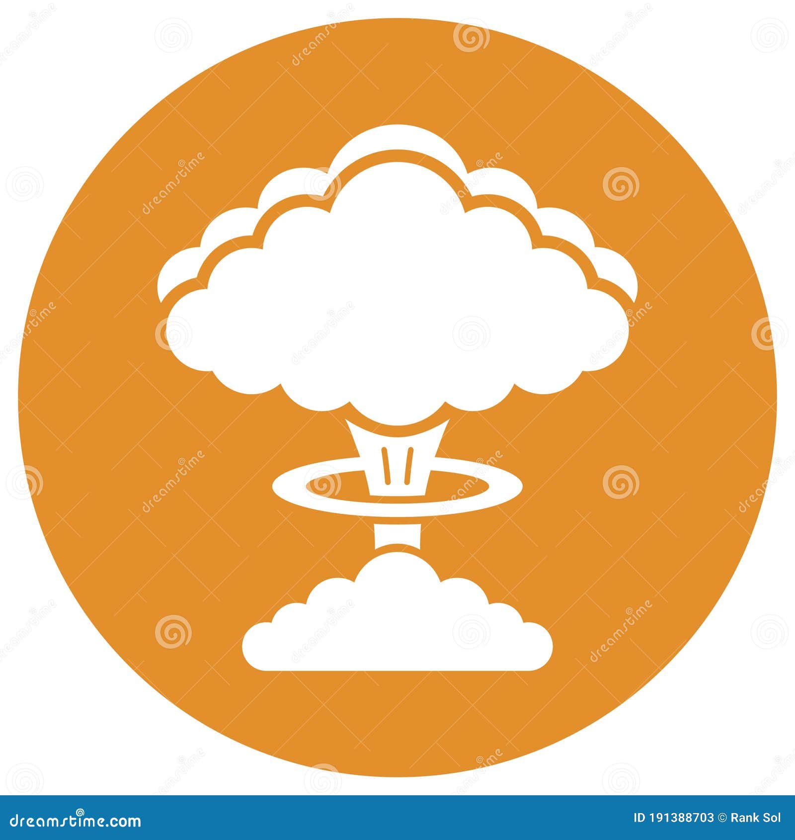 atomic explosion half glyph style  icon which can easily modify or edit