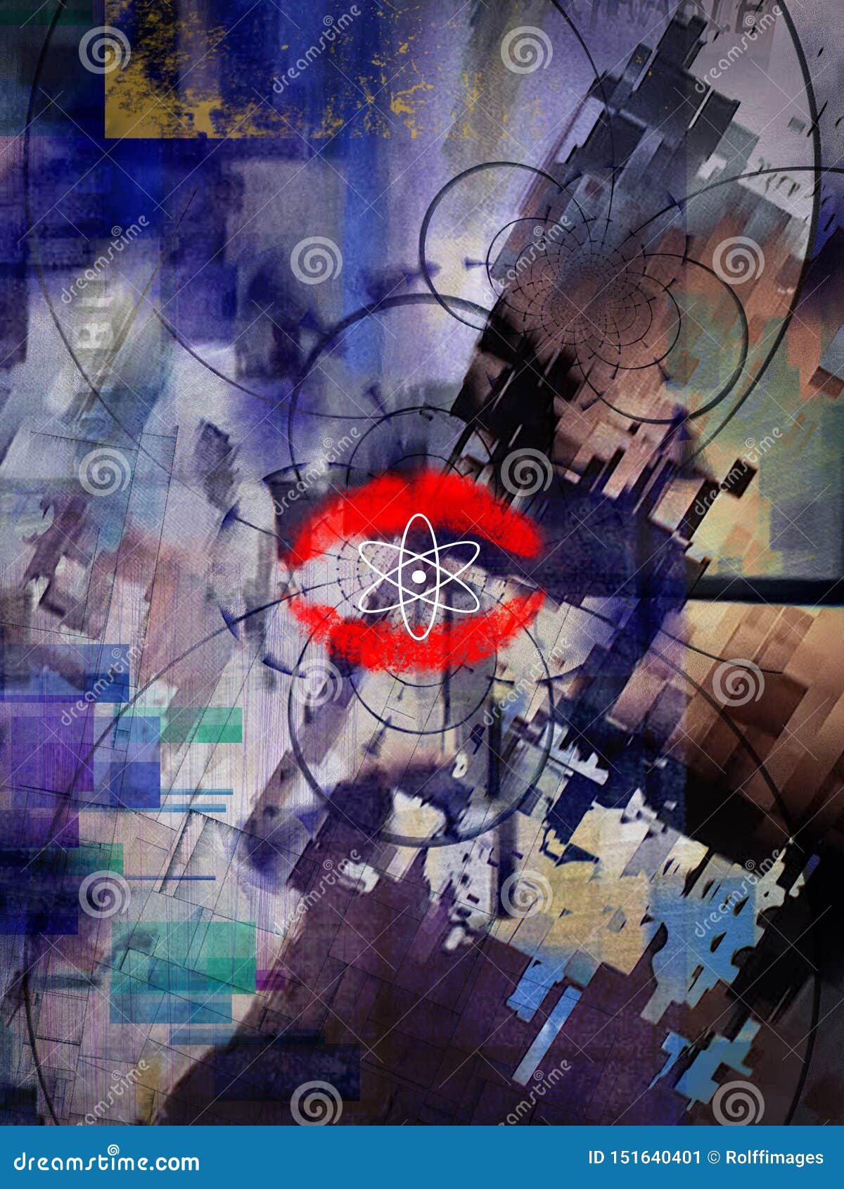 Atomic Kiss stock illustration. Illustration of geometric 151640401