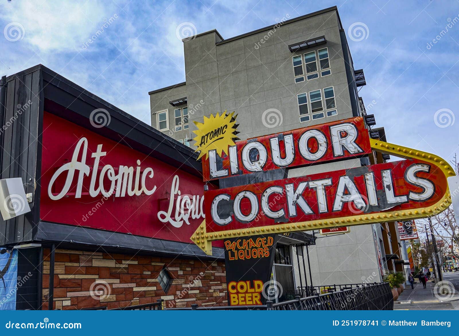 Atomic Liquor Cocktails First Bar in Las Vegas Editorial Photo - Image ...