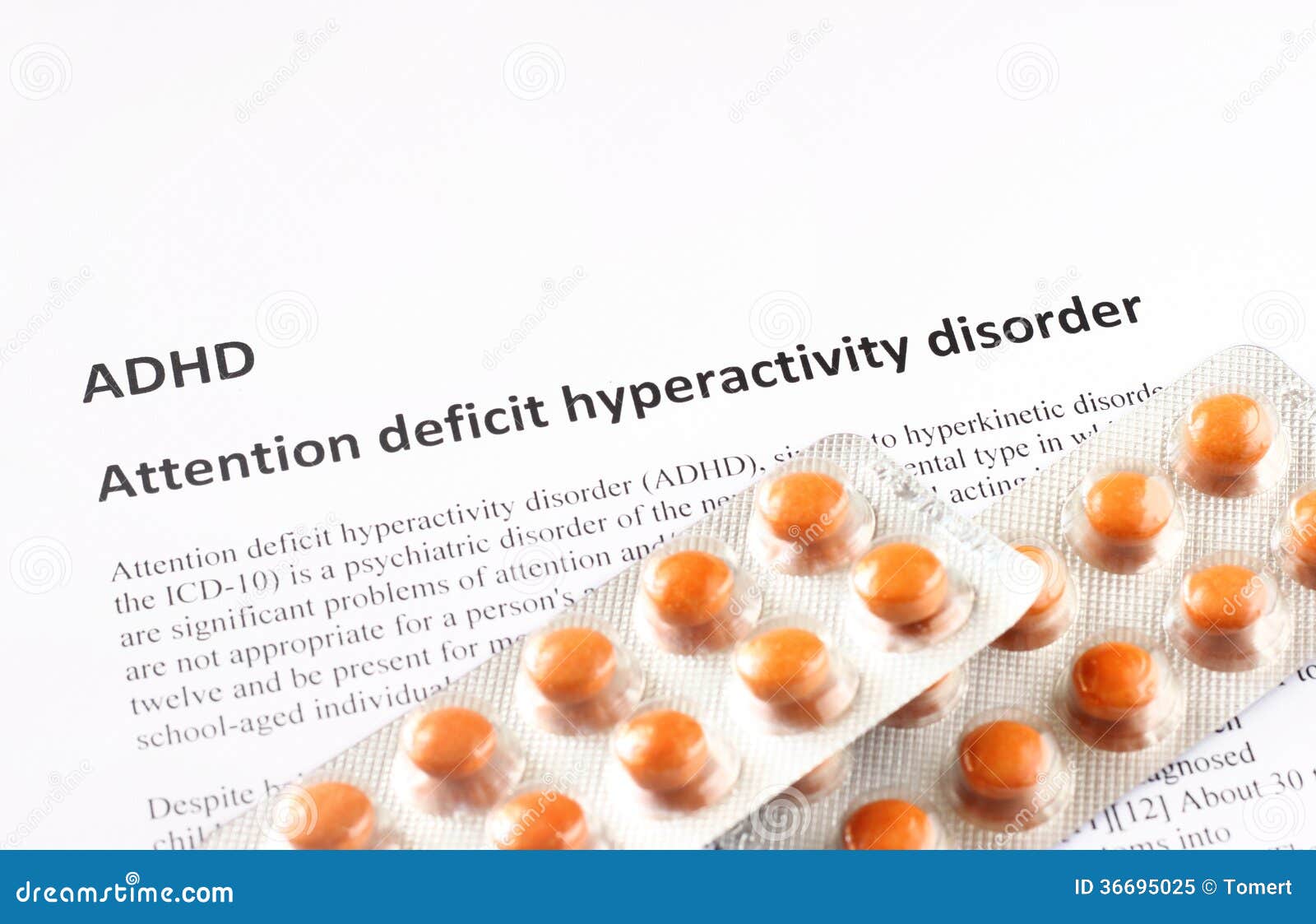 attention deficit hyperactivity disorder or adhd. medical or healthcare background