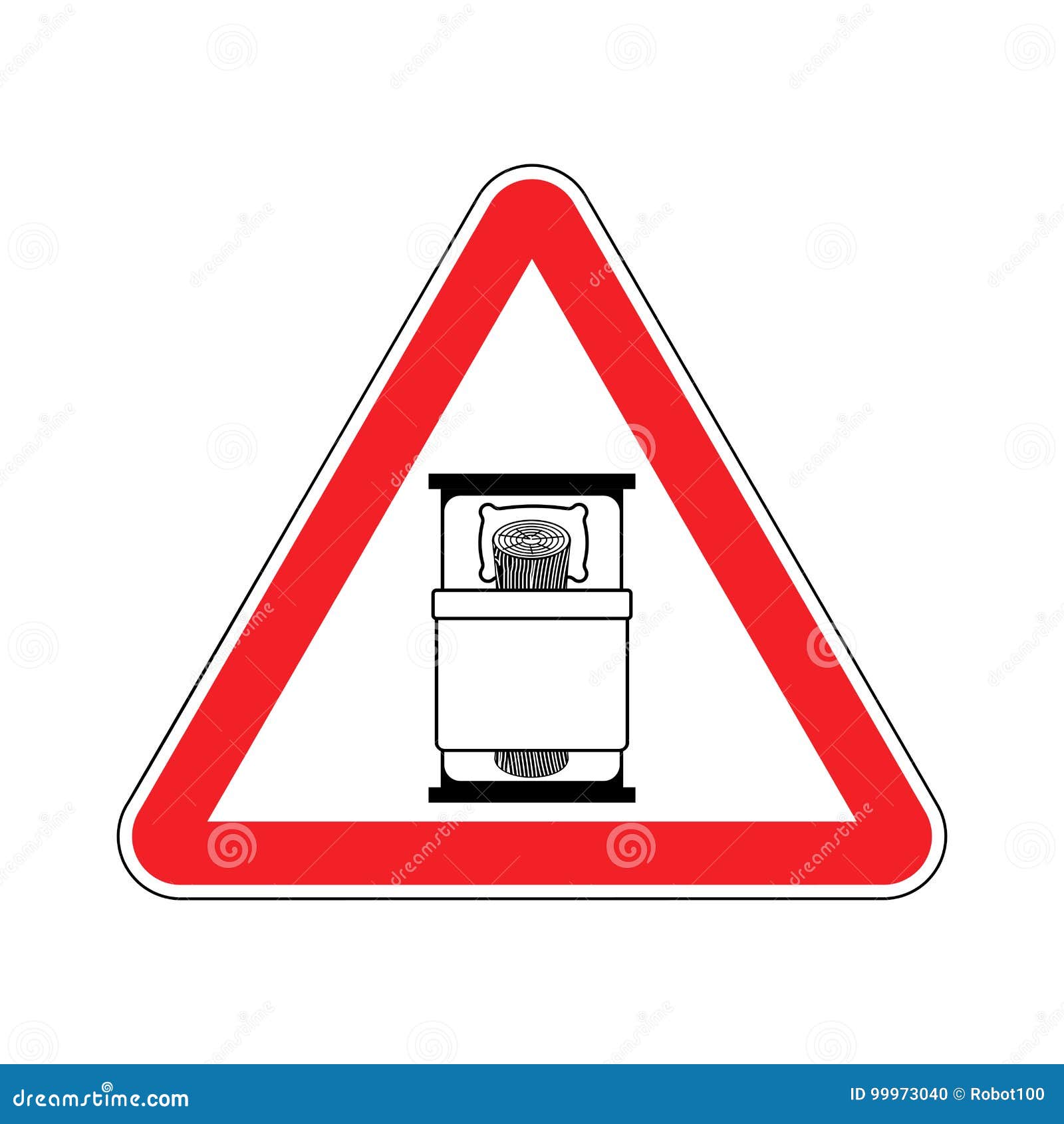 Attention Log In Bed Caution Bad Sex Vector Warning Red Road S Stock Vector Illustration Of