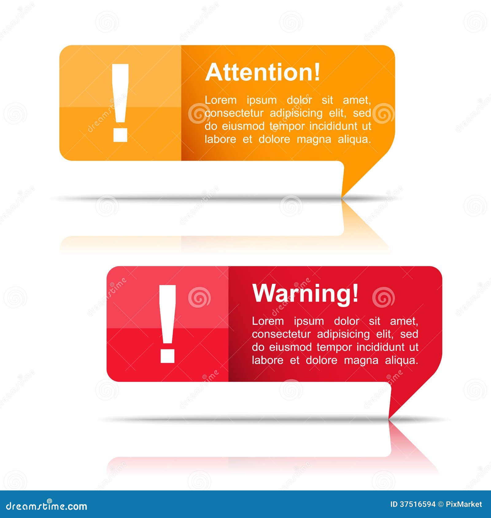 attention and warning banners