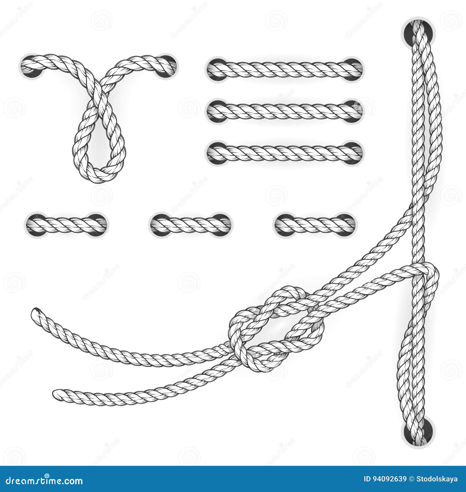 Attested Document Rope Stitch and Loops File Filing Suturing Stock
