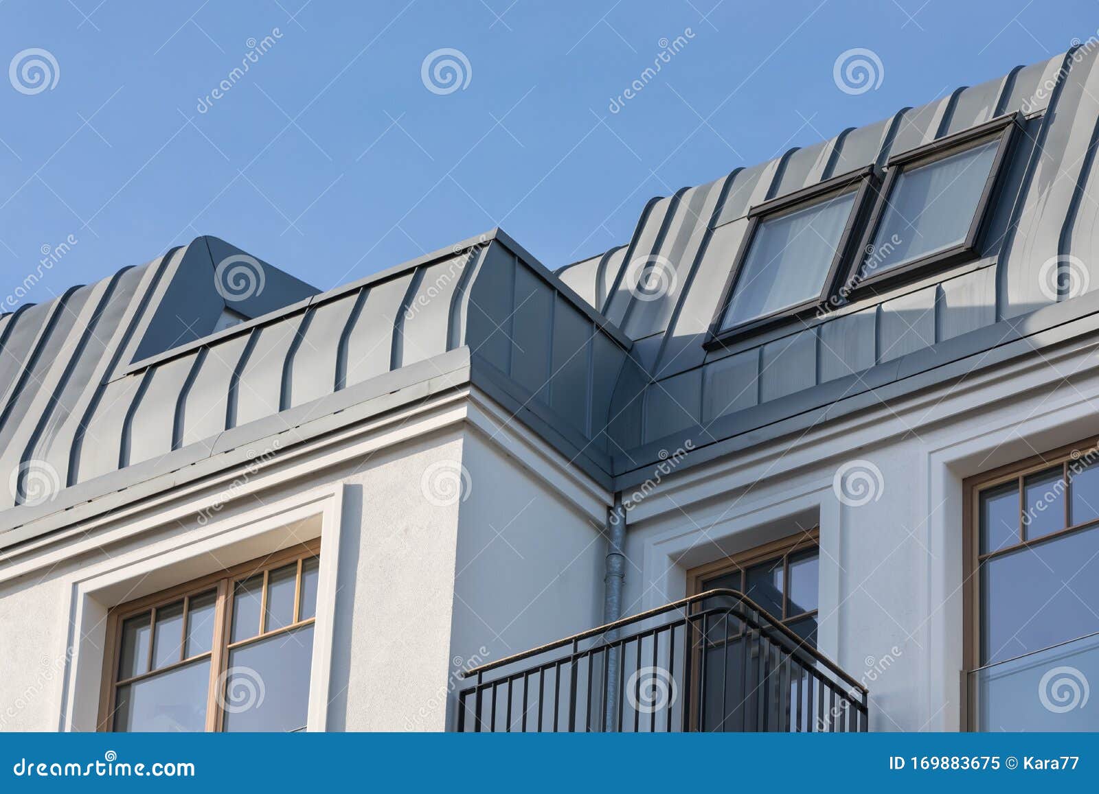 Attic_balcony stock image. Image of apartment, real 169883675