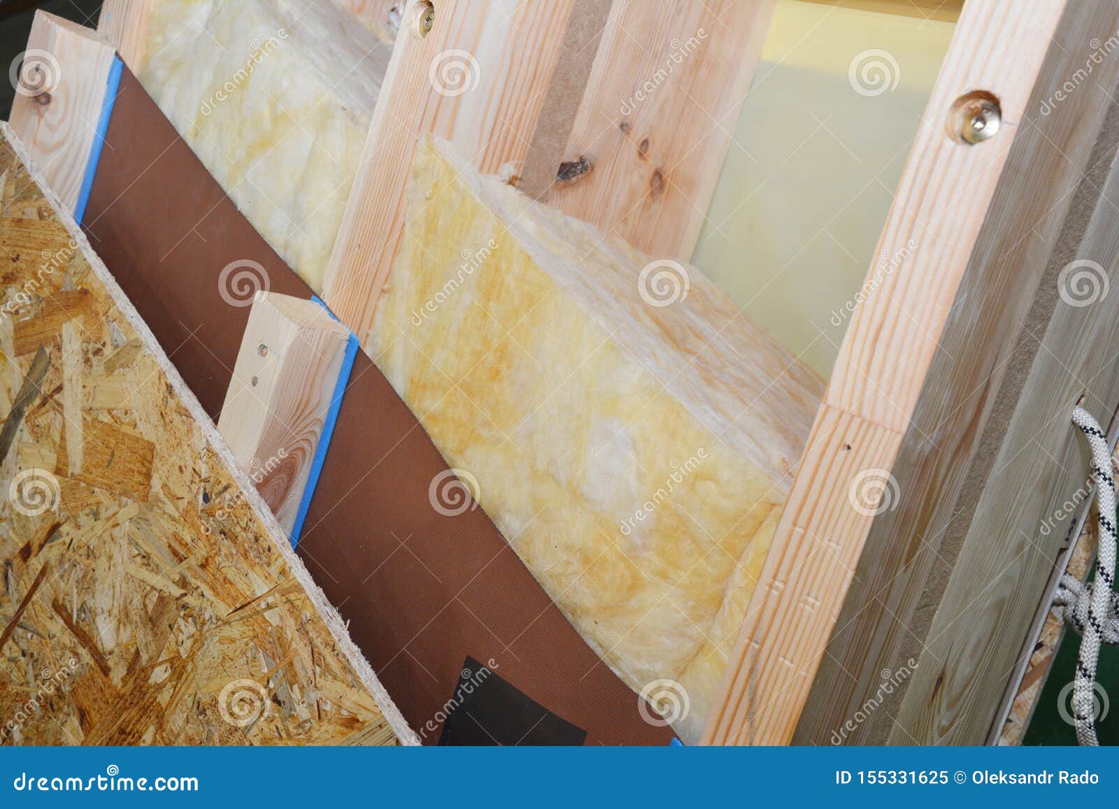 Attic Roof Construction With Damp Proof Waterproof And Mineral
