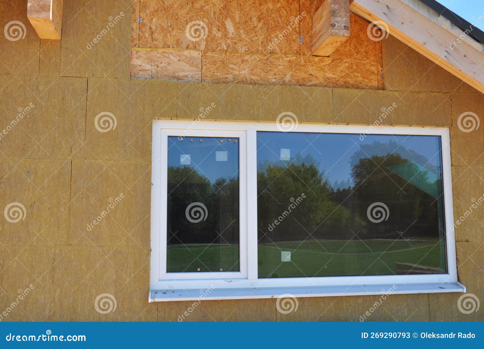 Window Insulation With Foam On Brick Wall Construction. Insulate Around