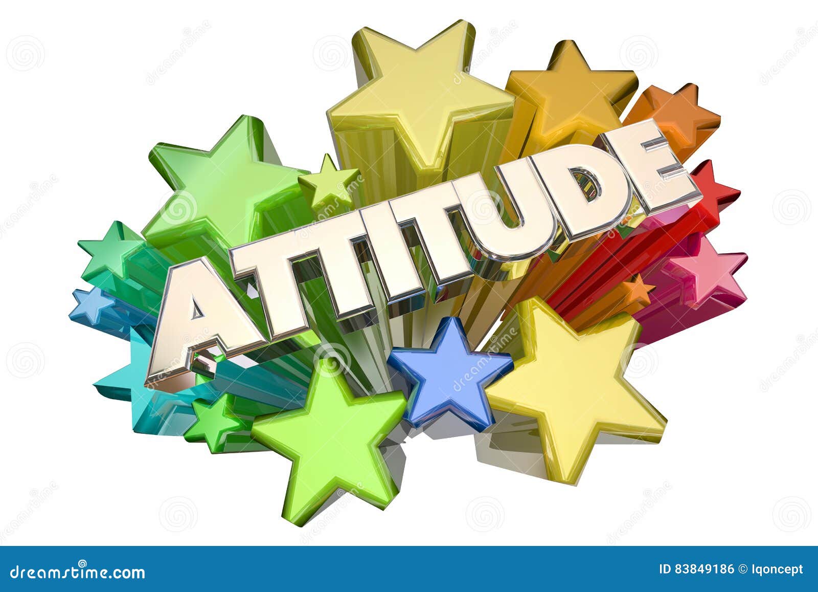 attitude positive outlook stars word