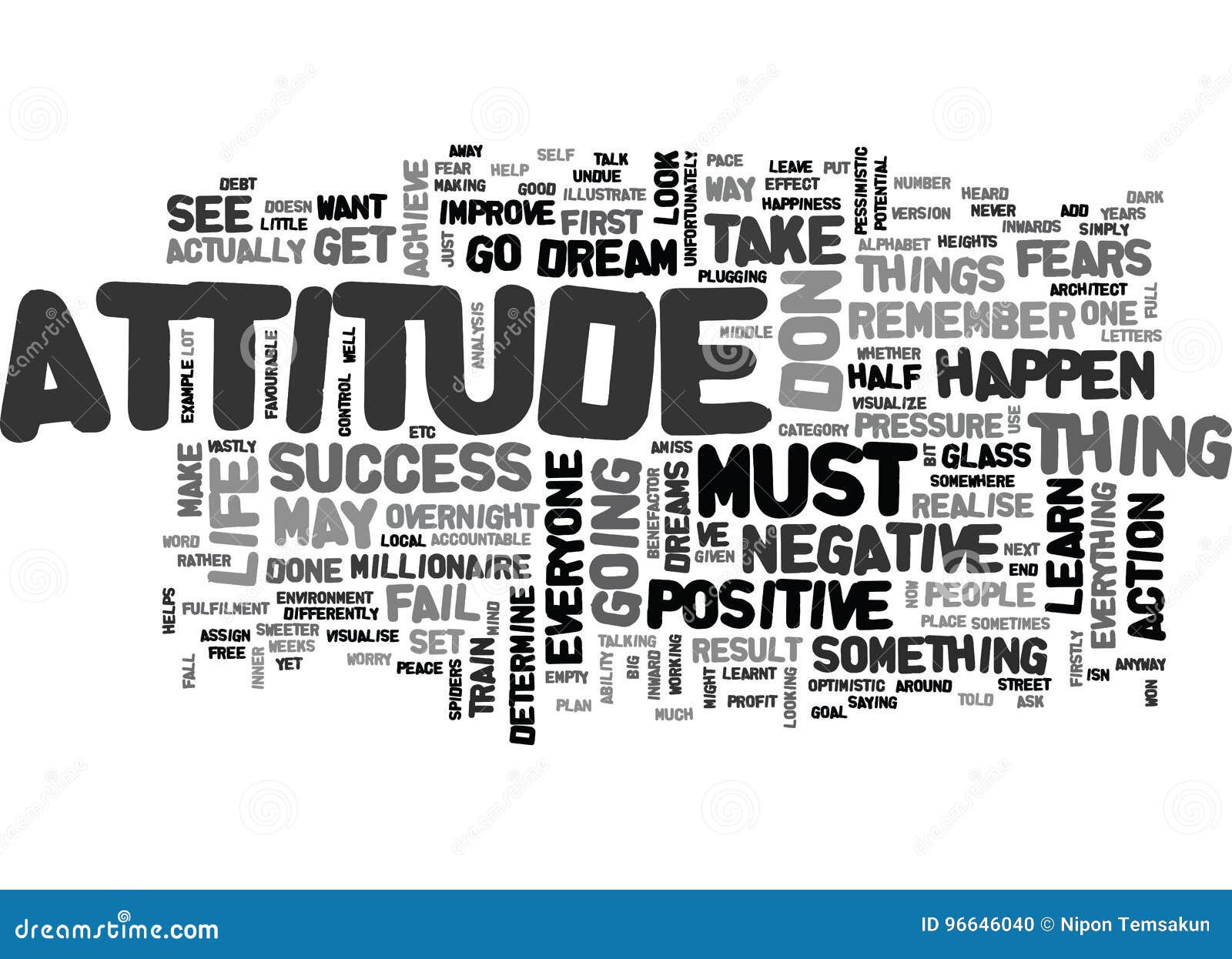 attitudes and gratitude word cloud