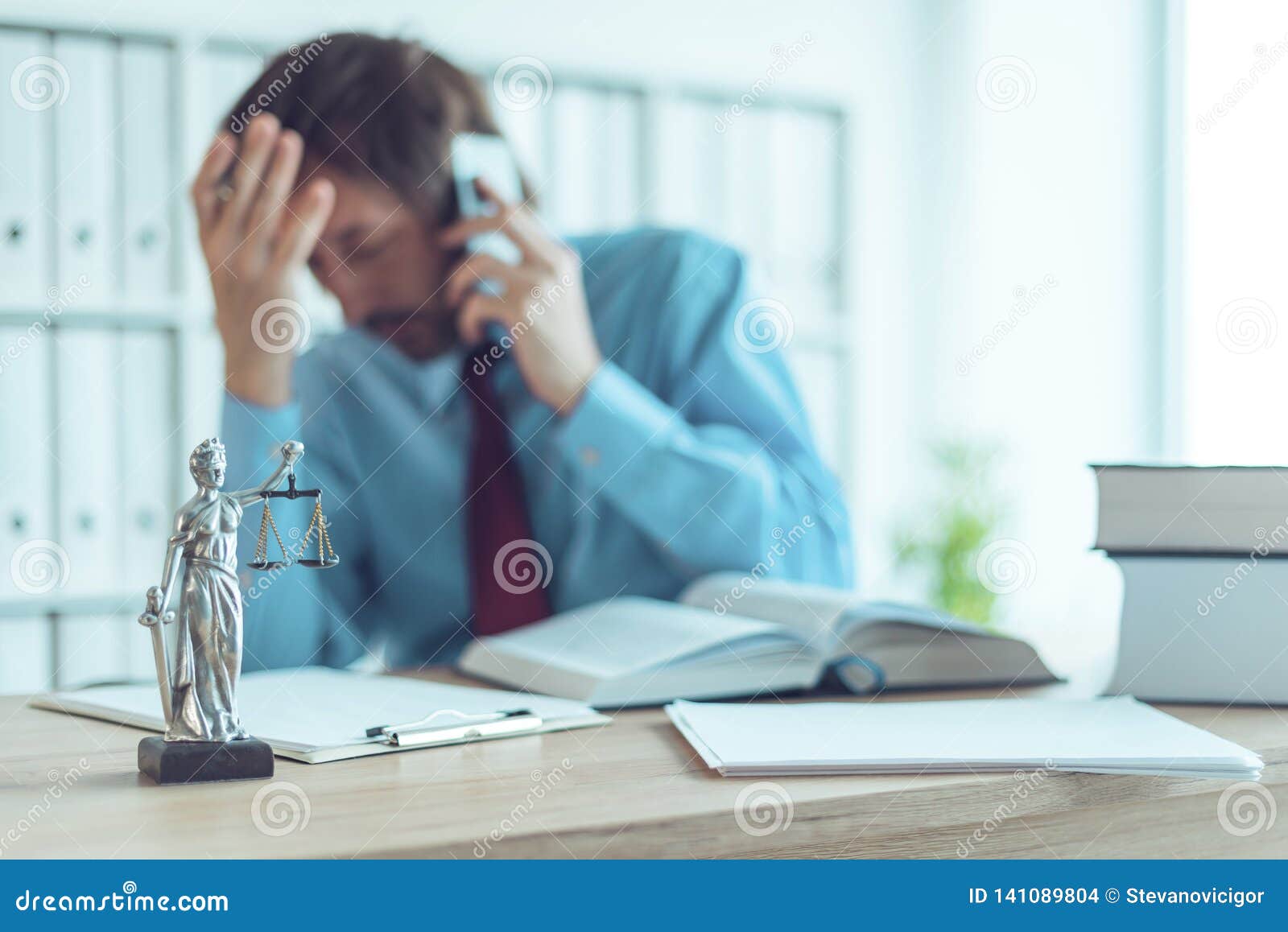 Attorney Talking on Mobile Device Stock Photo Image of phone