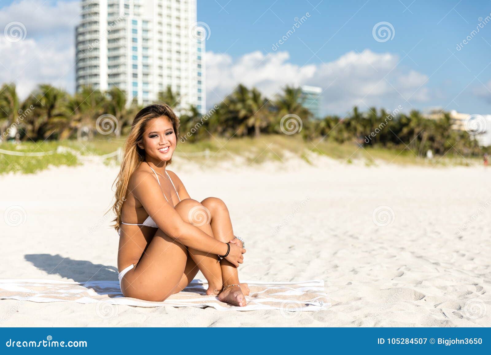 Asian Girl Webcam Sex - Attractive Asian Girl in Bikini Sits on Beach and Smiles for Cam Stock  Image - Image of smiling, leisure: 105284507