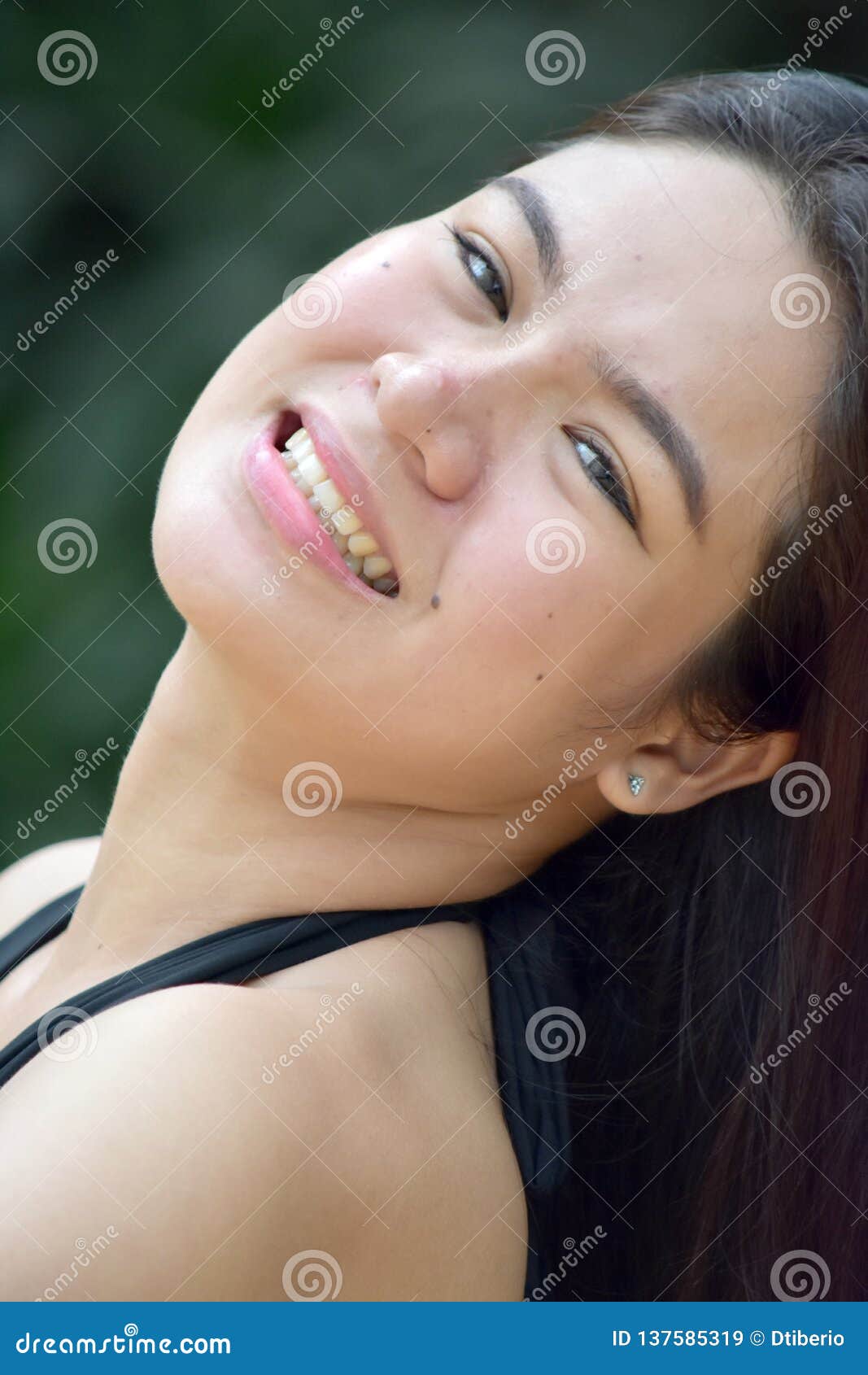 Happy Beautiful Filipina Adult Female Stock Image Image Of Grown