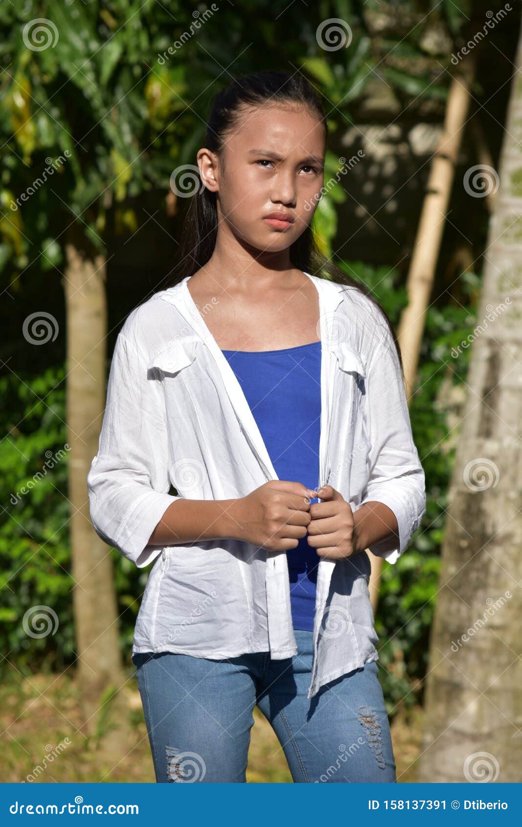 An Uncaring Young Filipina Teen Girl Stock Image Image