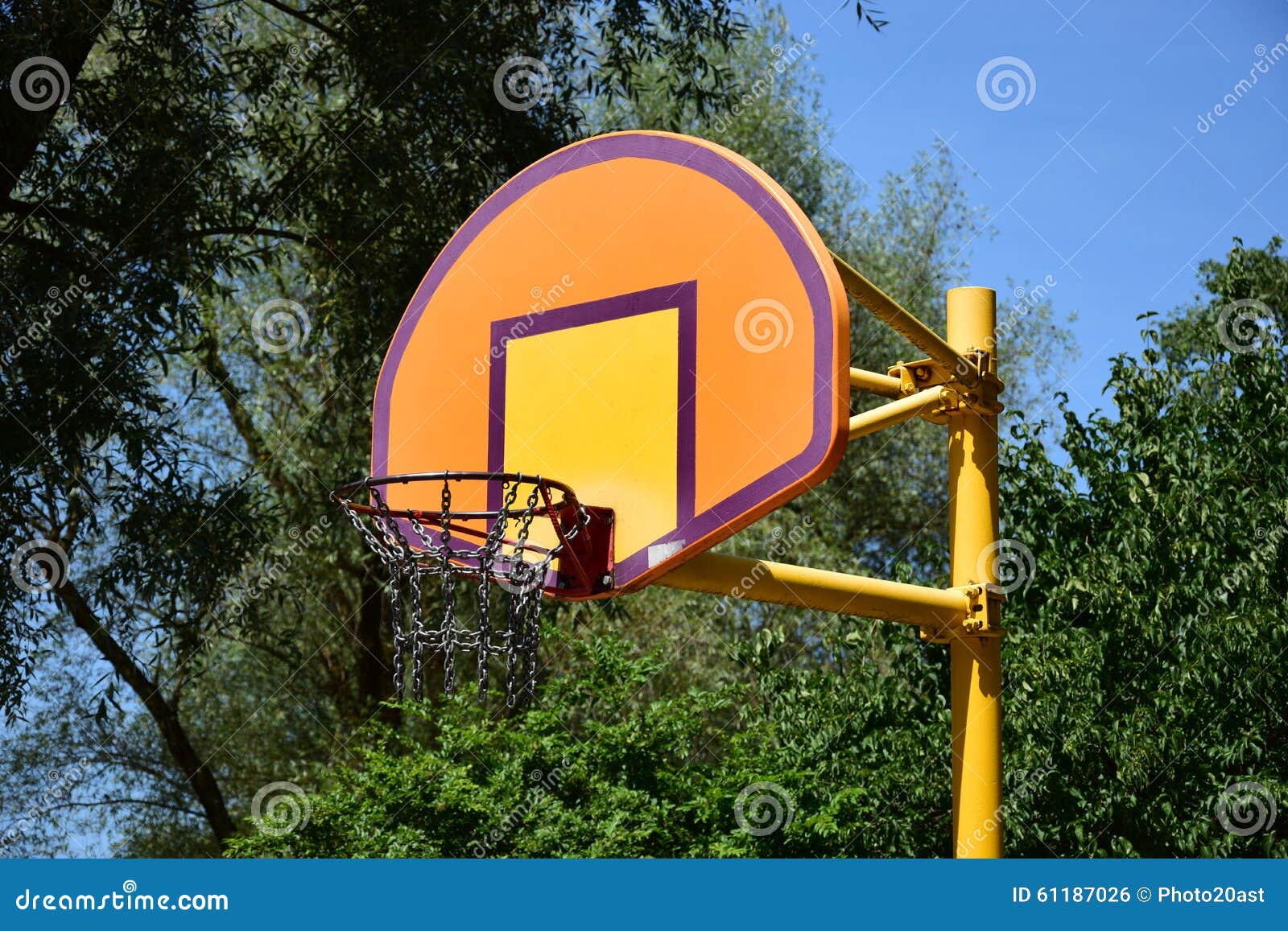 Attractive basketball goal stock photo. Image of sunlit 61187026