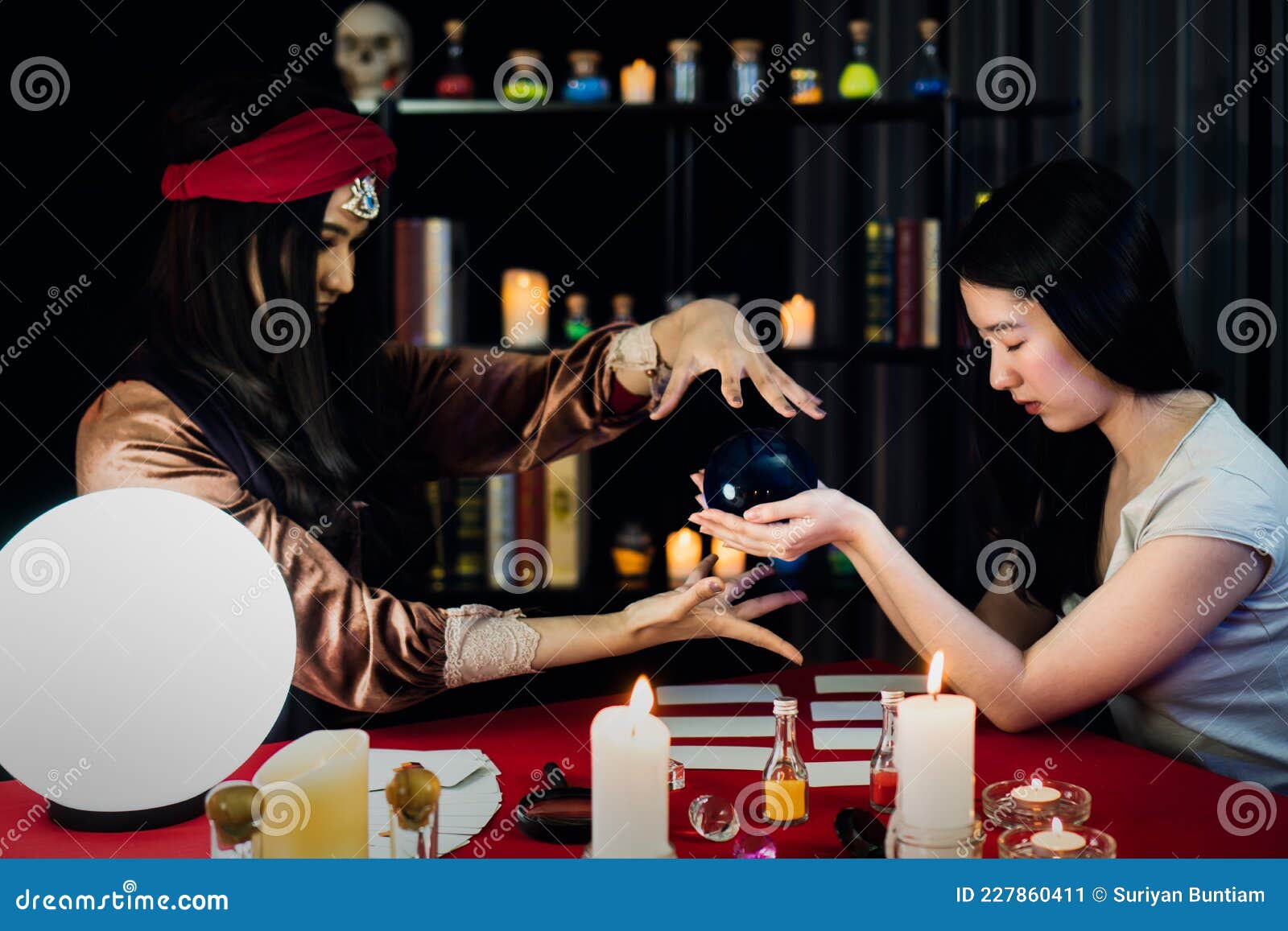 woman fortune teller ritual luck prophecy