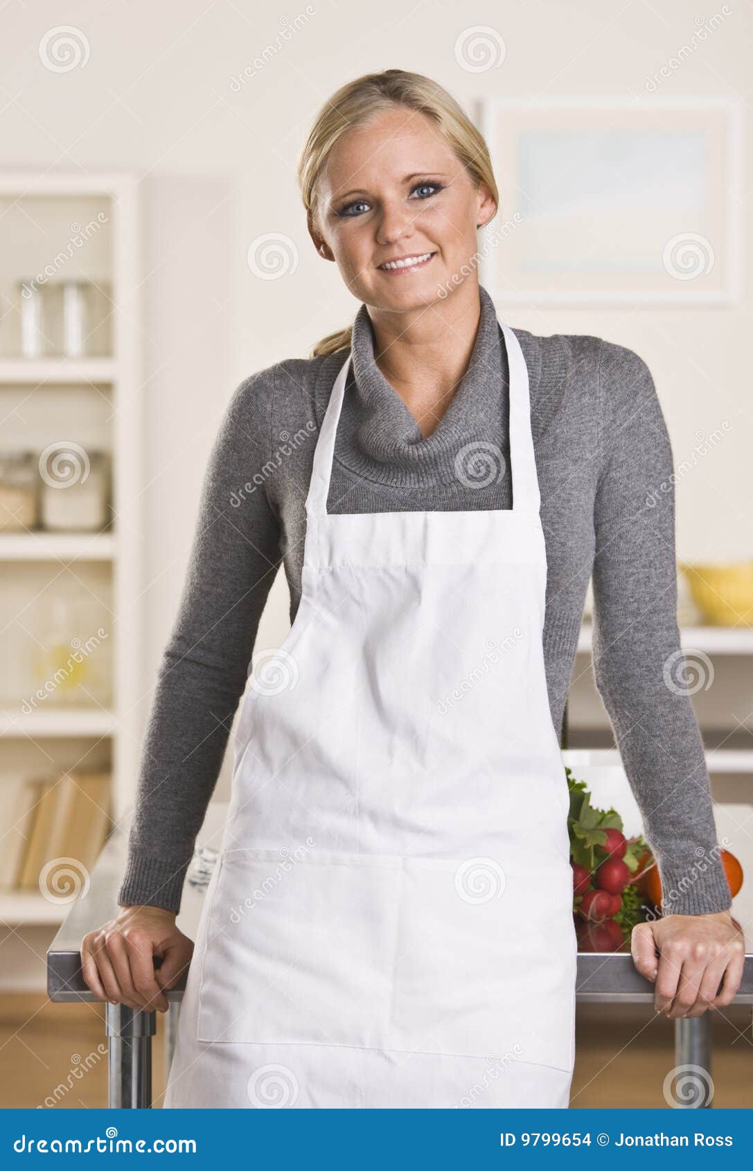 Attractive blond chef stock photo. Image of cooking, long 9799654