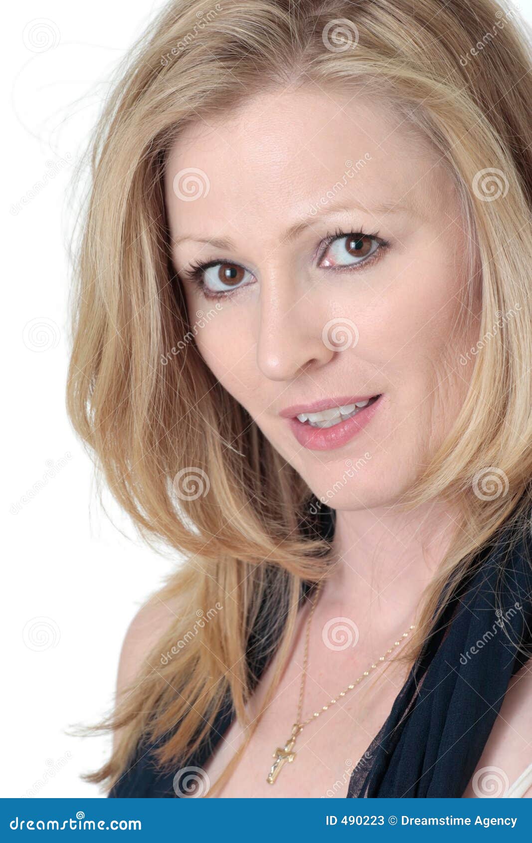 Attractive blond woman stock image. Image of emotion, expression - 490223