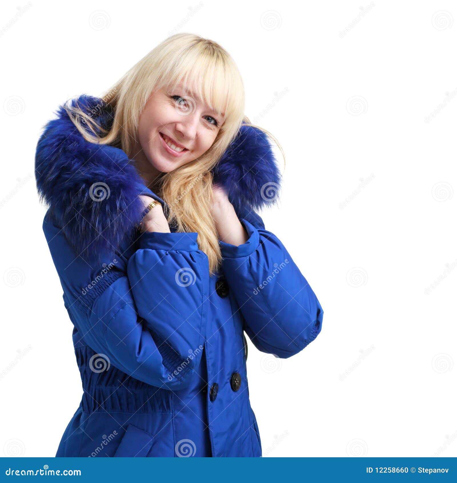 Attractive Blond Woman in Winter Clothes Stock Photo - Image of eyes ...