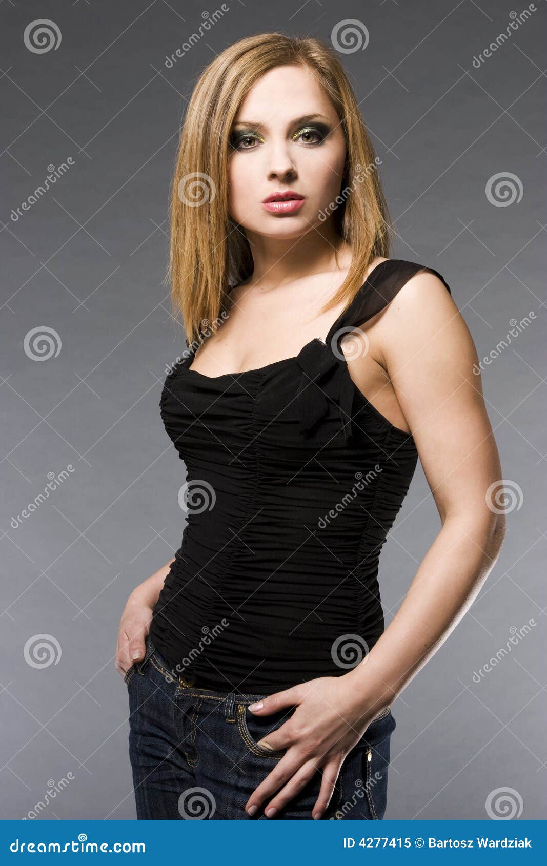 Attractive blonde girl stock image. Image of fashionable - 4277415