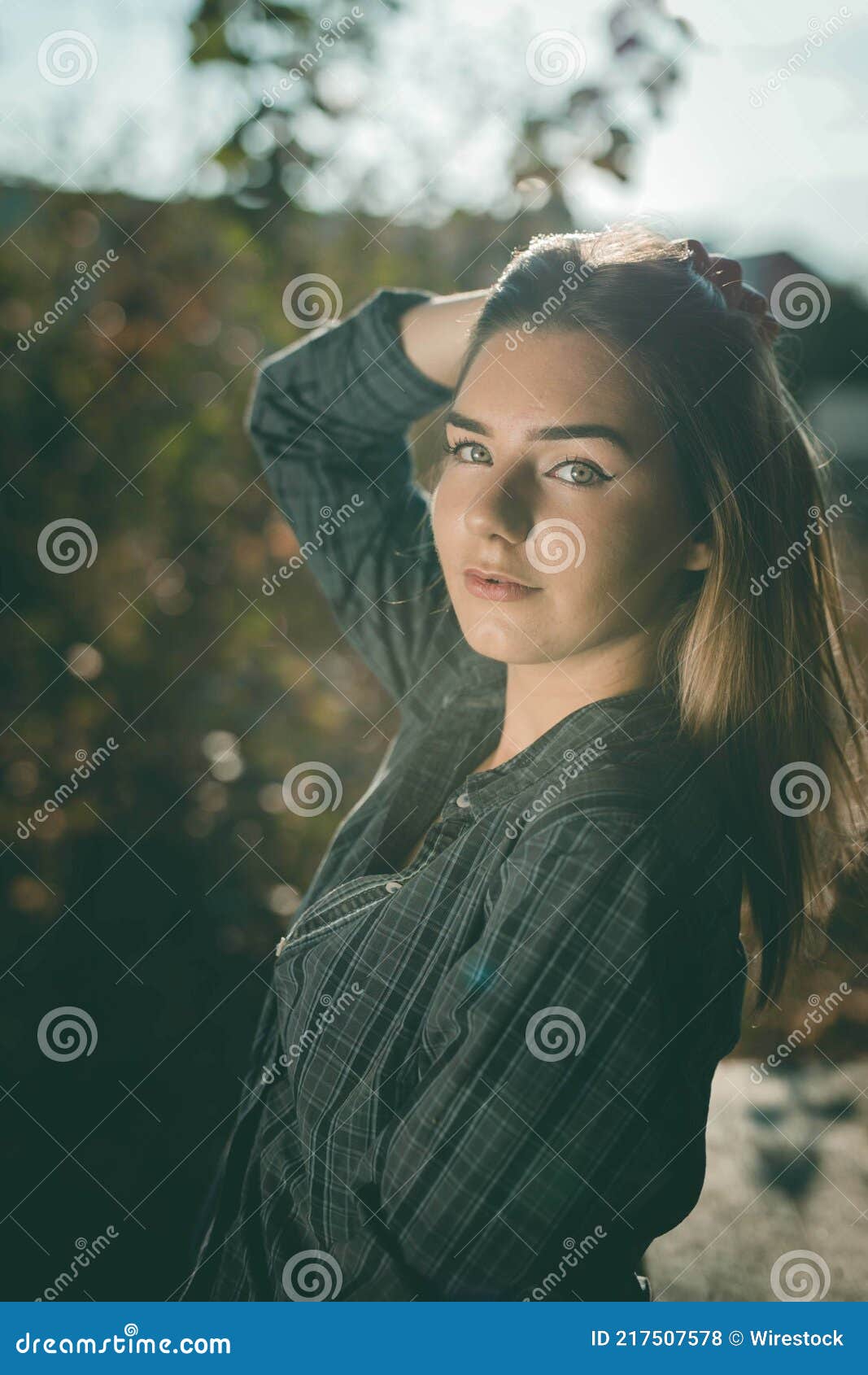 Attractive Bosnian Caucasian Woman Looking at the Camera while Holding ...