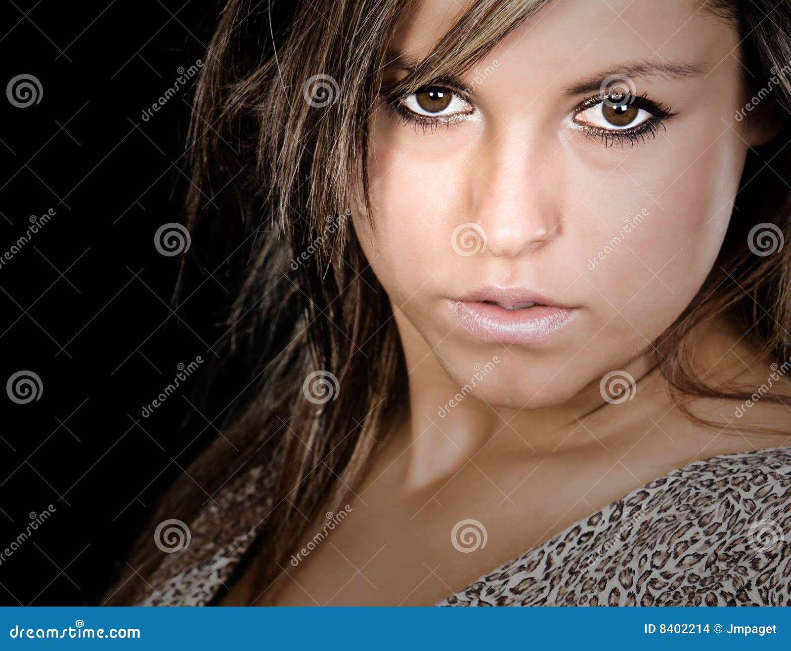 Attractive Girl With Dark Eyes Stock Images Image 8402214