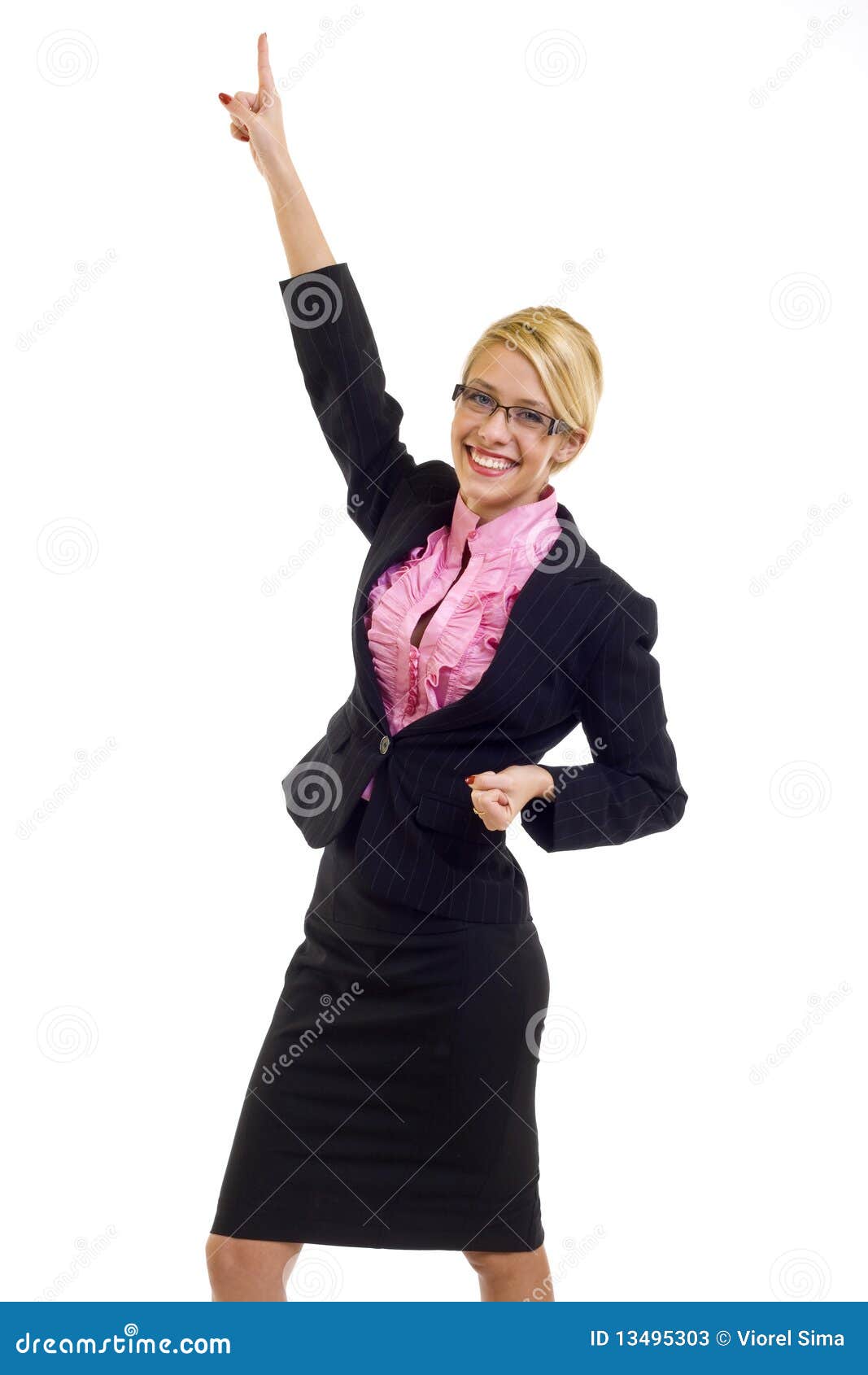 Attractive Businesswoman Winning Stock Image - Image of attitude ...