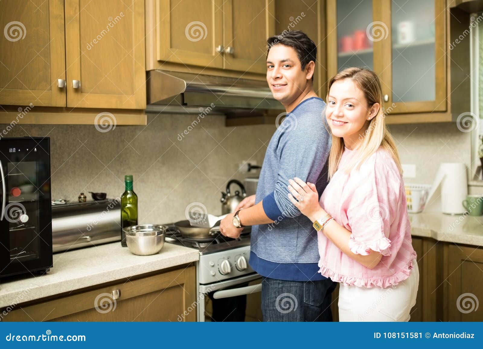 Attractive Couple Cooking In The Kitchen Stock Image Im