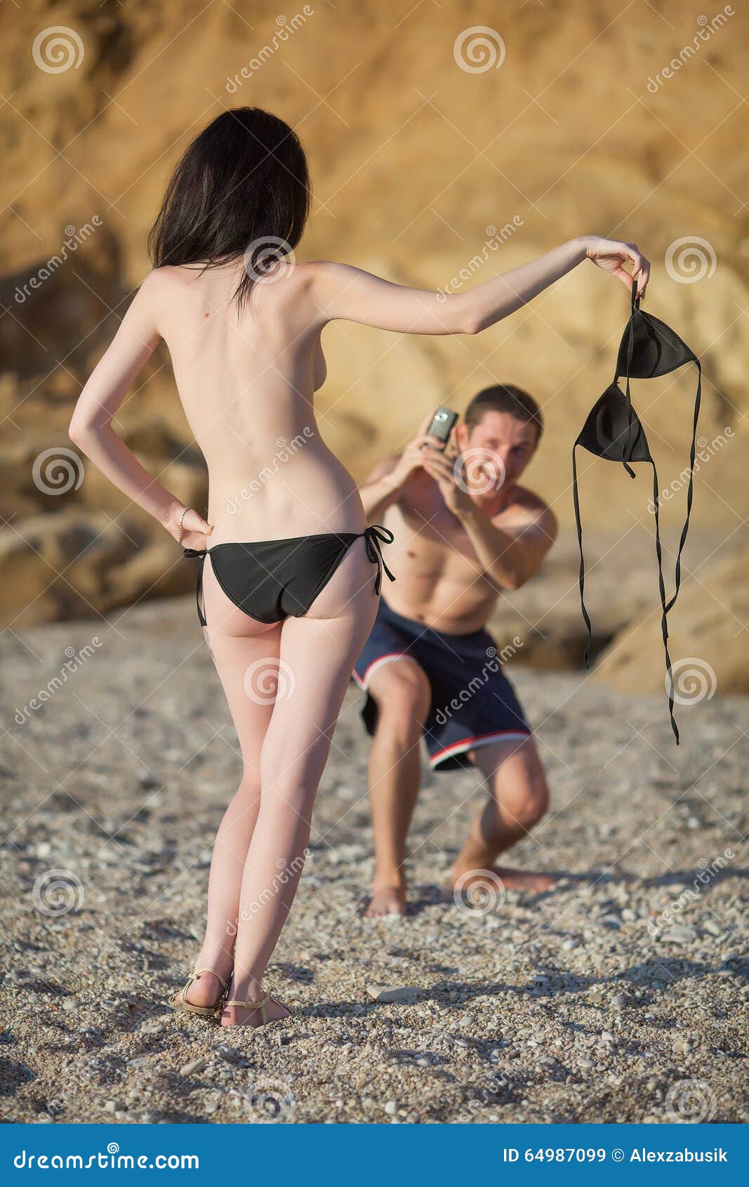 Attractive Couple at the Sea Stock Image Nude Pic Hq