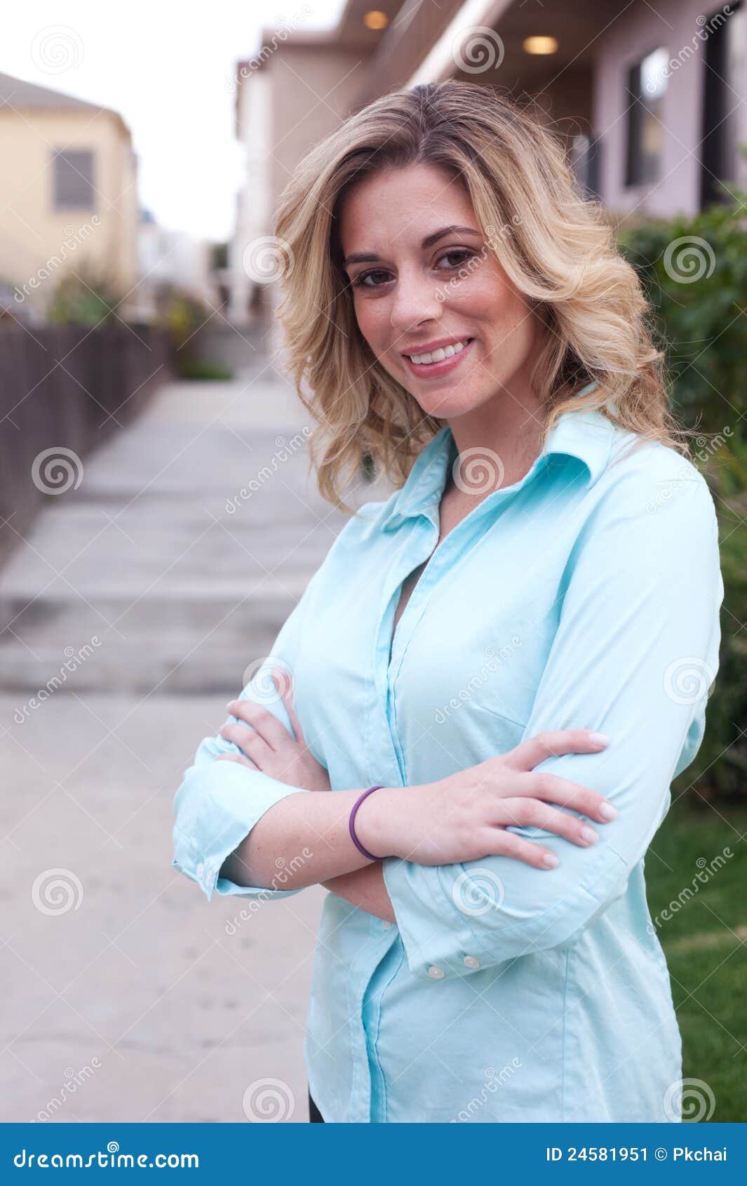 Attractive Female Real Estate Agent Stock Image Image Of Smiling Estate 24581951 