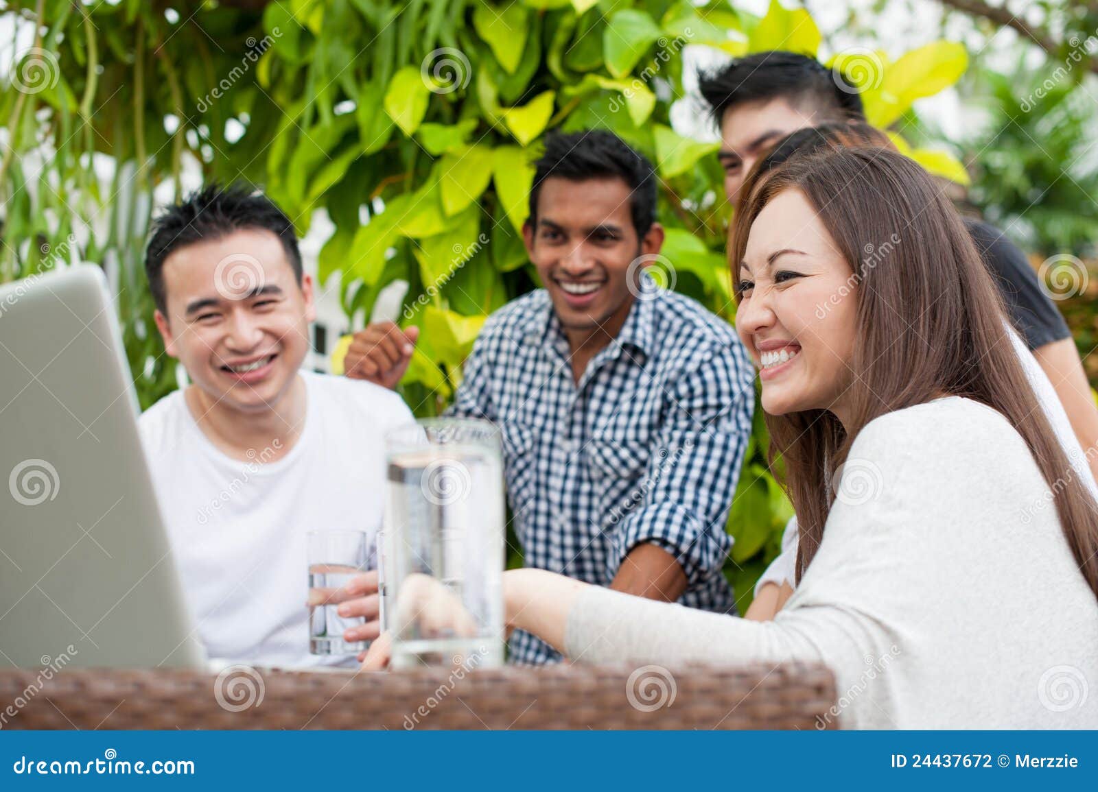 Attractive Friends on Holiday Stock Photo - Image of mixed, park: 24437672