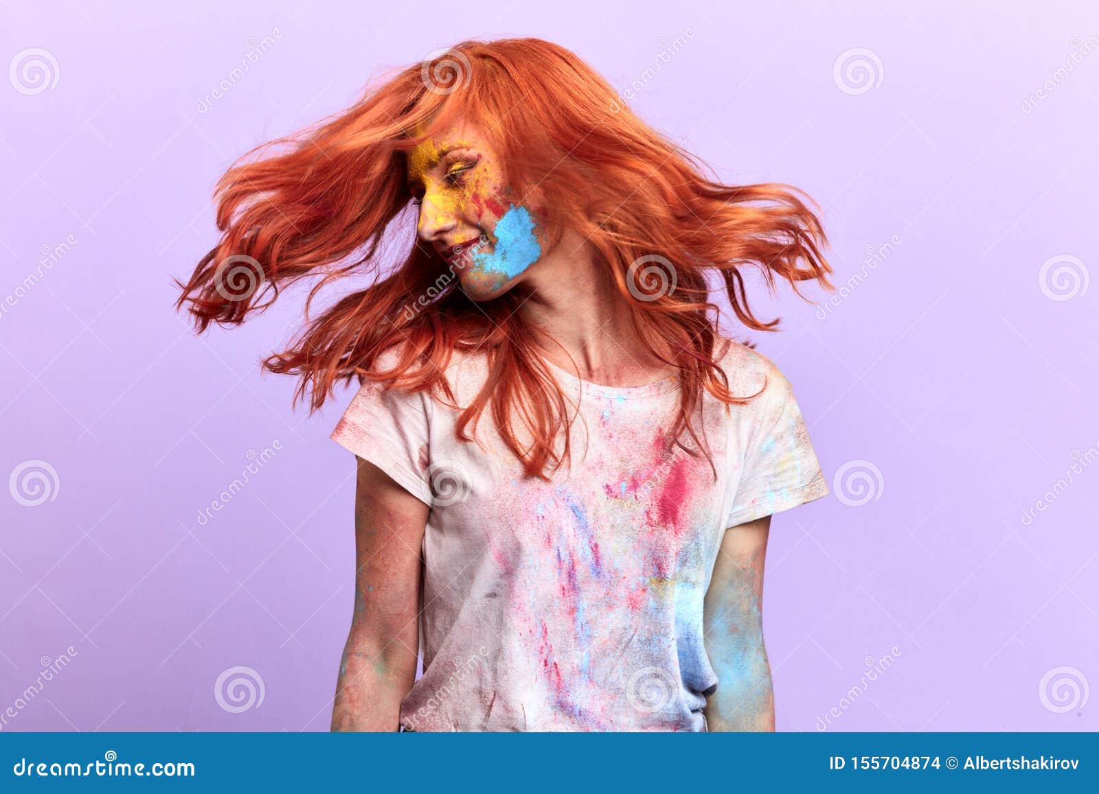 Attractive Funny Girl with Flying Hair in the Colors of Holi Stock Photo - Image of female, expression: 155704874 Attractive Funny Girl with Flying Hair in the Colors of Holi Stock Photo - Image of female, expression: 155704874