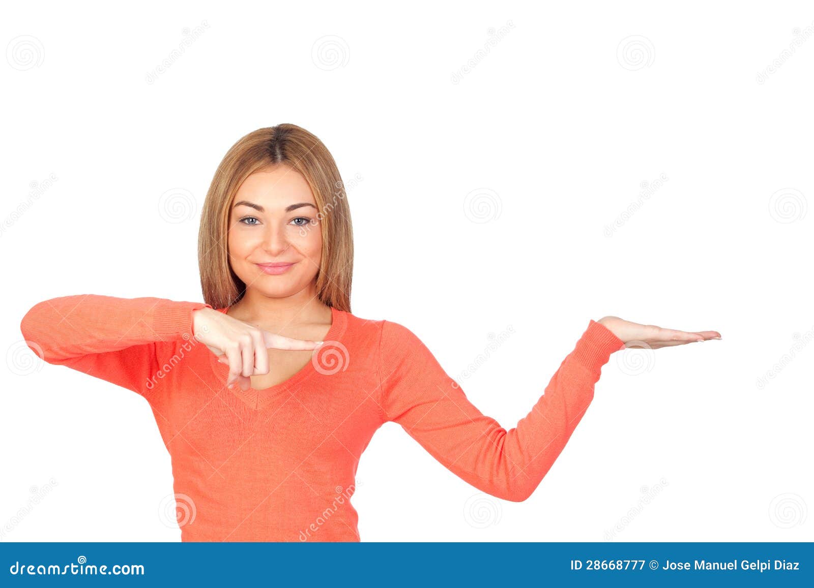 Attractive Girl With The Arms Extended Stock Image Image of extended