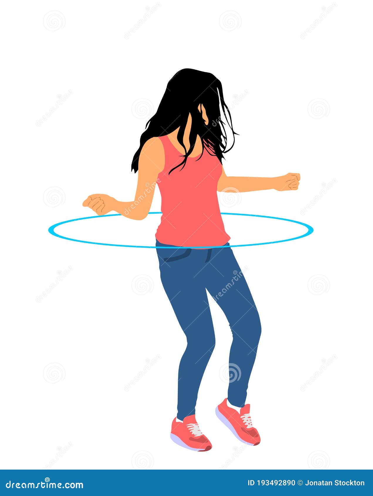 Attractive Girl Exercising with a Hula Hoop Vector Illustration Isolated on White Background. Handsome Woman Funny Dancing. Stock Vector - Illustration of athletic, hoop: 193492890 Attractive Girl Exercising with a Hula Hoop Vector Illustration Isolated on White Background. Handsome Woman Funny Dancing. Stock Vector - Illustration of athletic, hoop: 193492890