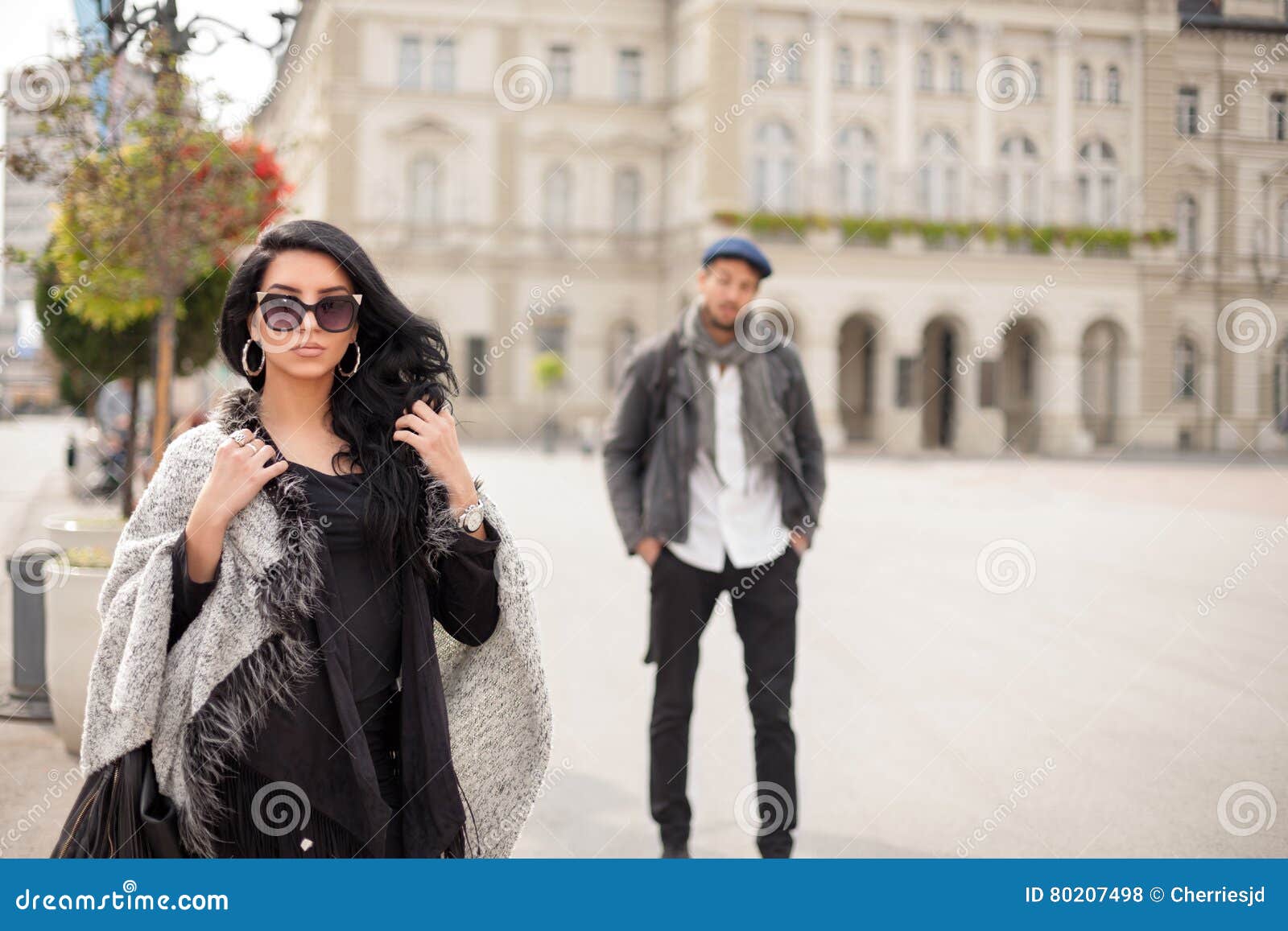 Attractive Girl Passing by the Hot Guy Stock Photo Image of looking
