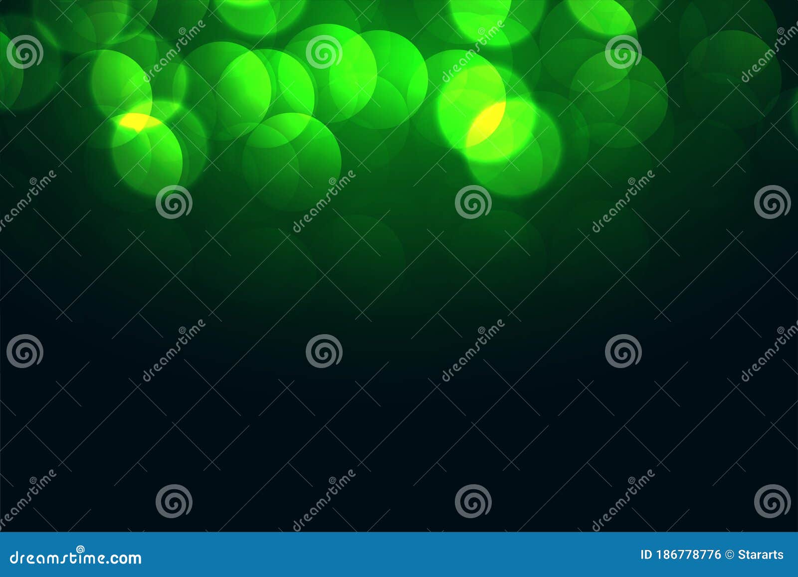 Attractive Green Bokeh Lights Effect Background Design Stock Photo