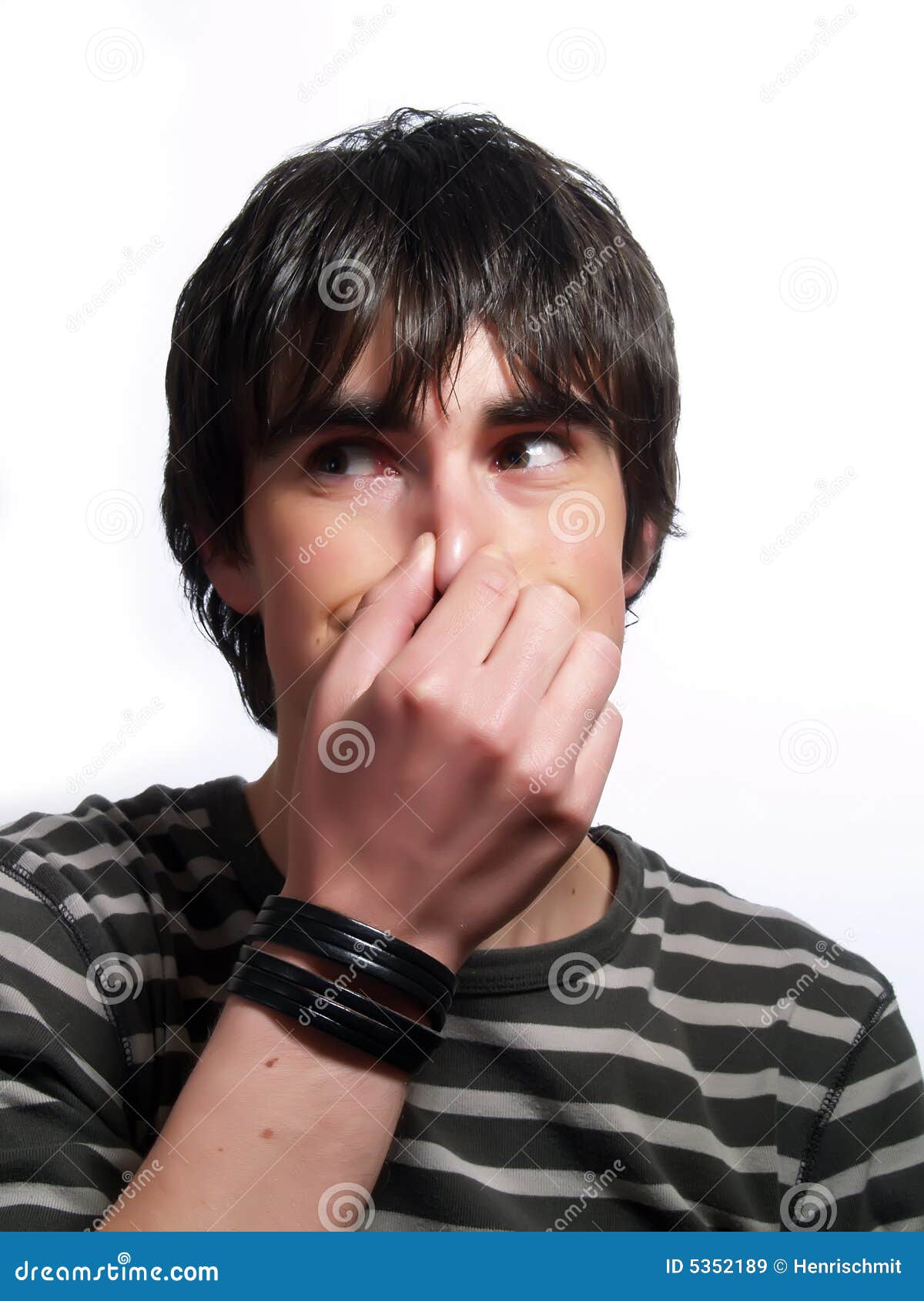 Attractive Guy is Holding His Nose Stock Image Image of pretty, aroma