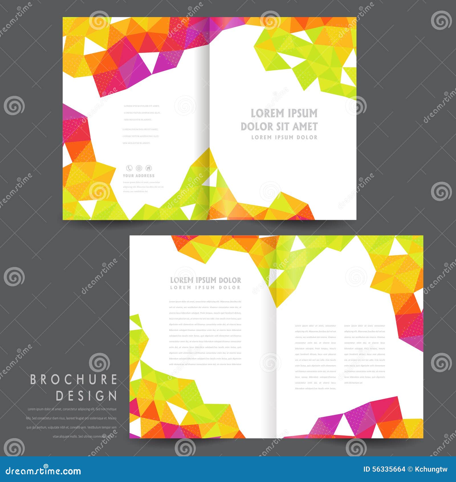 Attractive Halffold Brochure Template Design Stock Vector Attractive Halffold Brochure Template Design Stock Vector